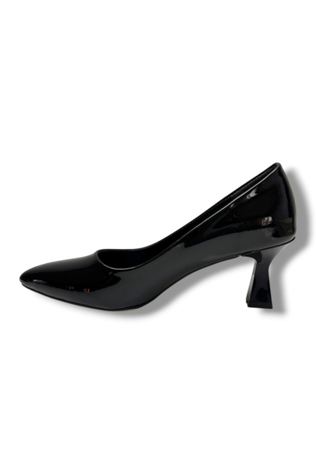 C-shoes C-shoes Siyah 349-26 Rugan Deri Orta Boy Topuklu Kadın Stiletto Flo'da! Siyah - 4. görsel