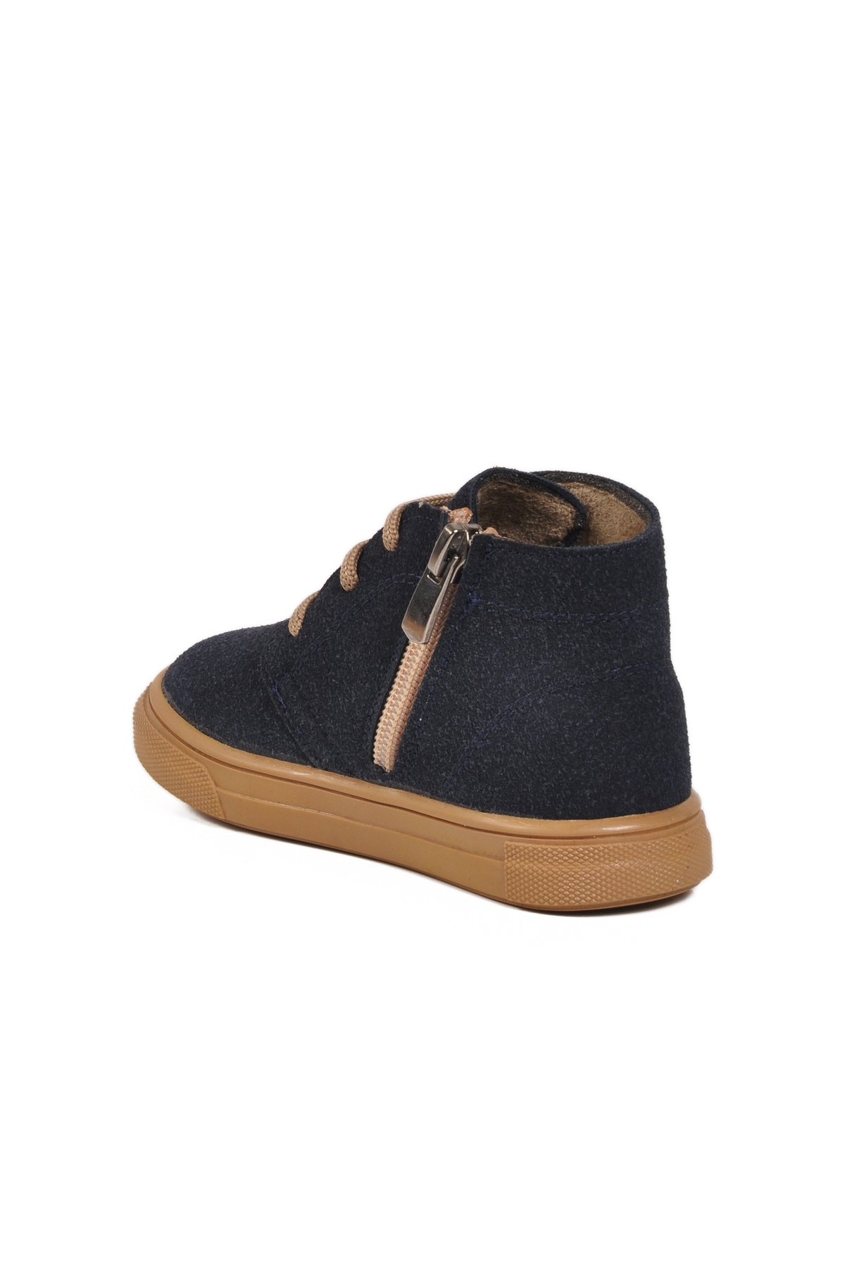 Lacivert Süet Bağcıklı Fermuarlı Bebek Bot 823106 B - Görsel 5