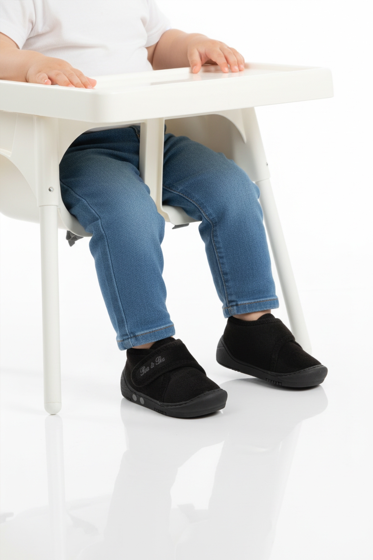 Siyah Süet Cırtlı Bebek Panduf Ba&Ba 058989 B - Görsel 2