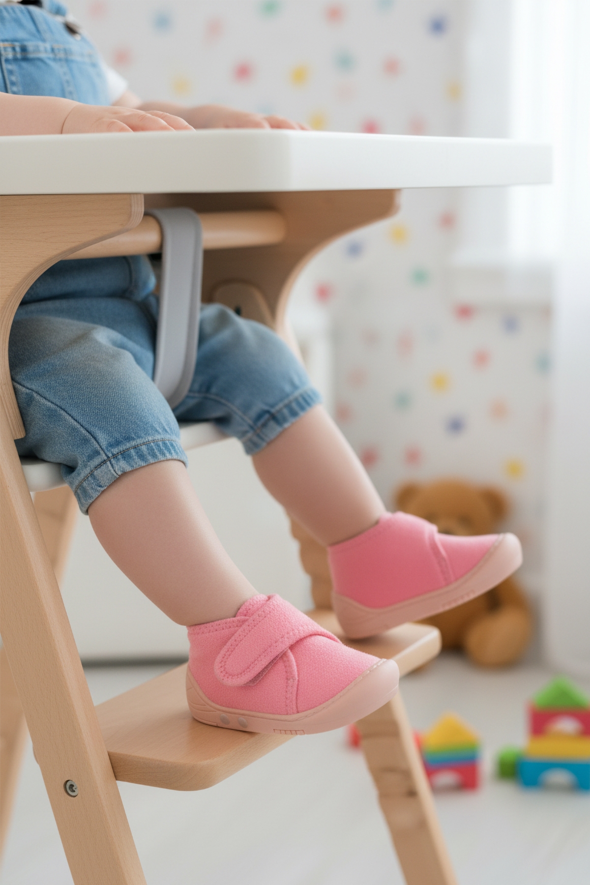 Pembe Süet Cırtlı Bebek Panduf Ba&Ba 058989 B - Görsel 4