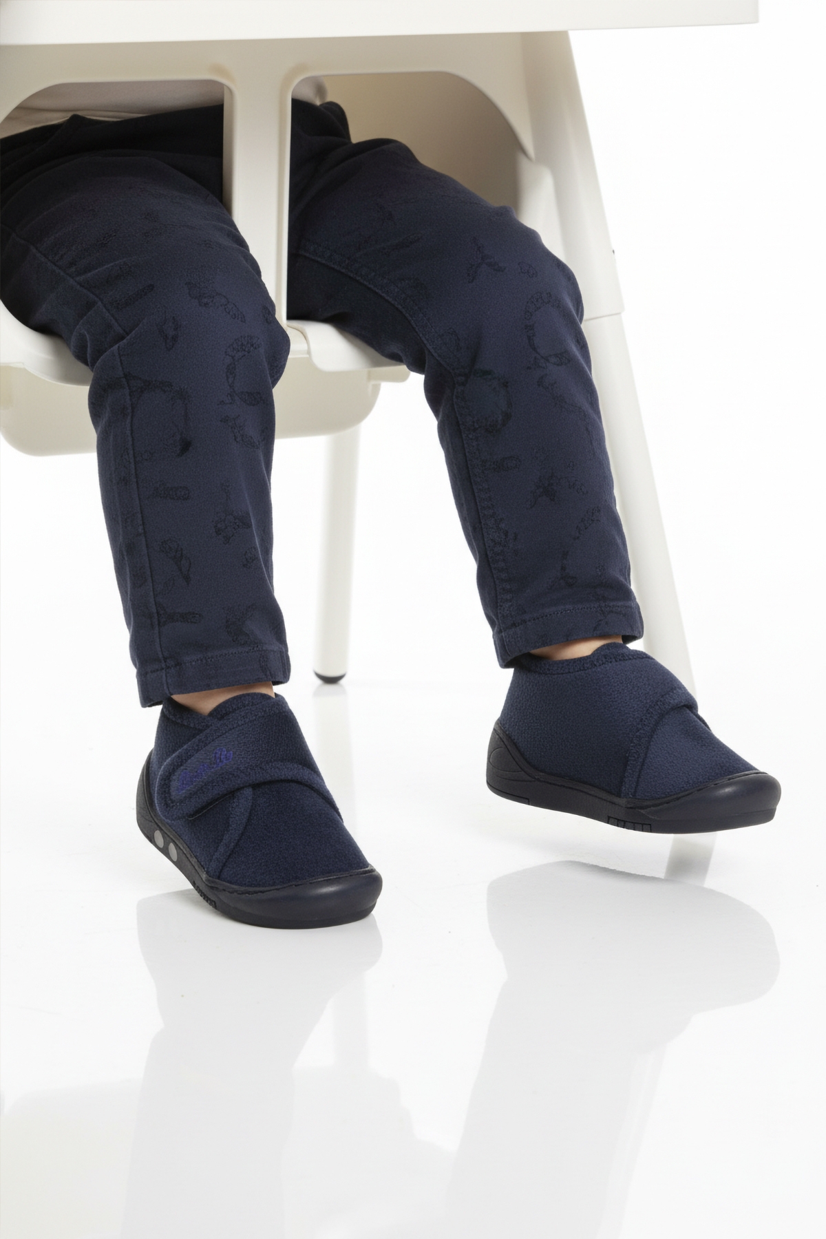 Lacivert Süet Cırtlı Bebek Panduf Ba&Ba 058989 B - Görsel 2