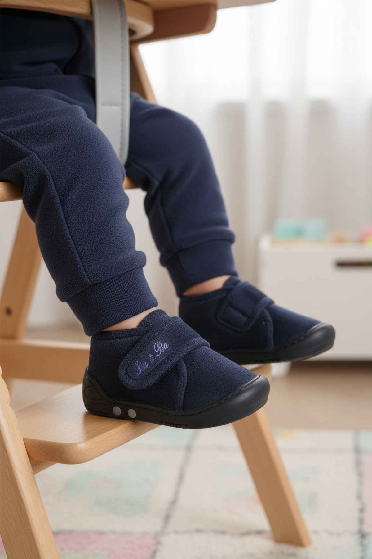 Lacivert Süet Cırtlı Bebek Panduf Ba&Ba 058989 B - Görsel 4