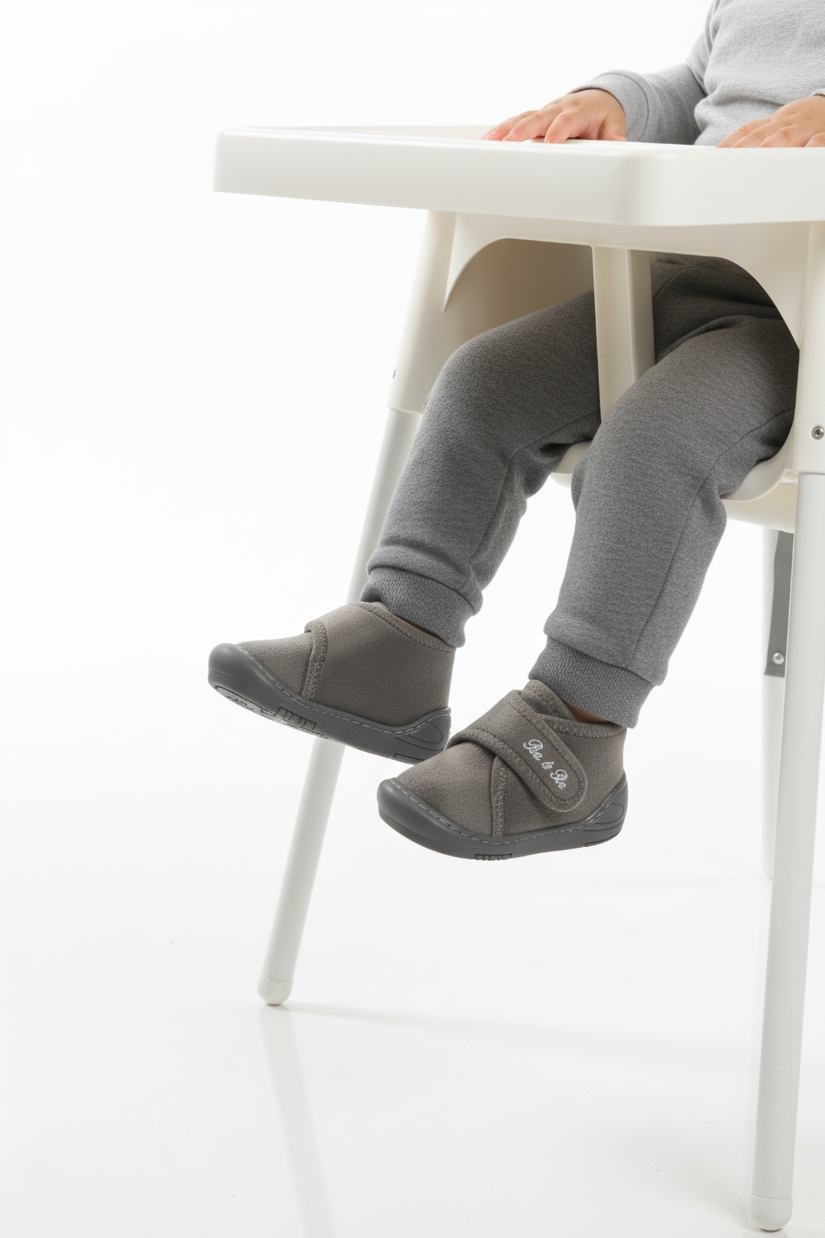 Gri Süet Cırtlı Bebek Panduf Ba&Ba 058989 B - Görsel 2