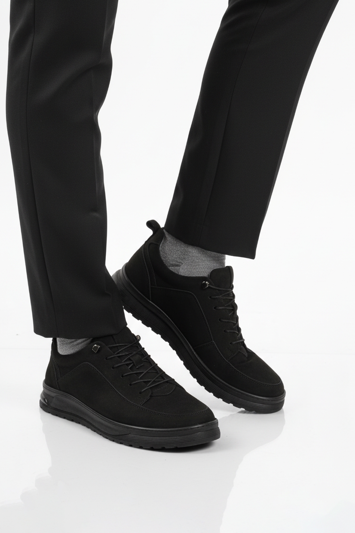 Ayakmod Ayakmod Siyah Nubuk Hakiki Deri Erkek Casual Ayakkabı 138 M | Flo Siyah - 2. görsel