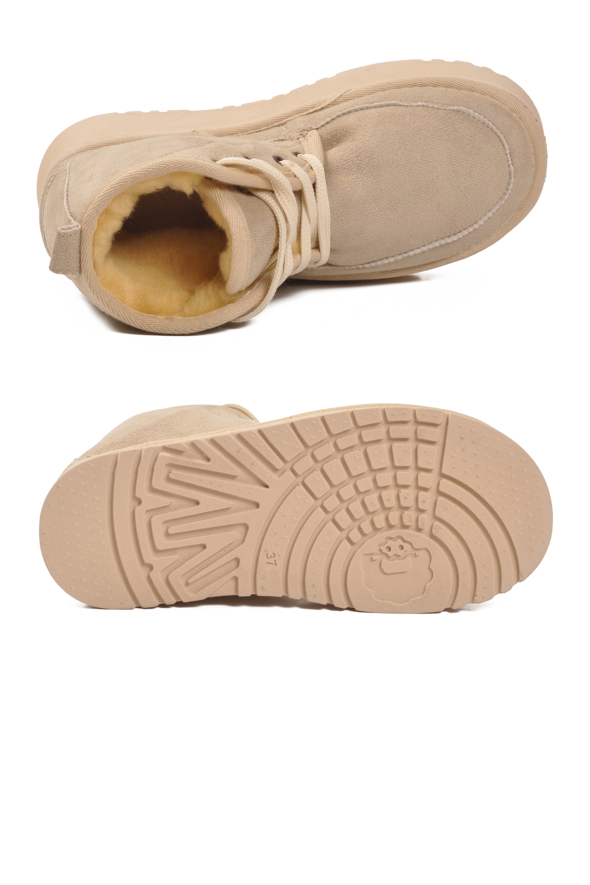 Ayakmod Ayakmod Bej İçi Kürklü Bağcıklı Kadın Bot U-15 Z | Flo Bej - 6. görsel