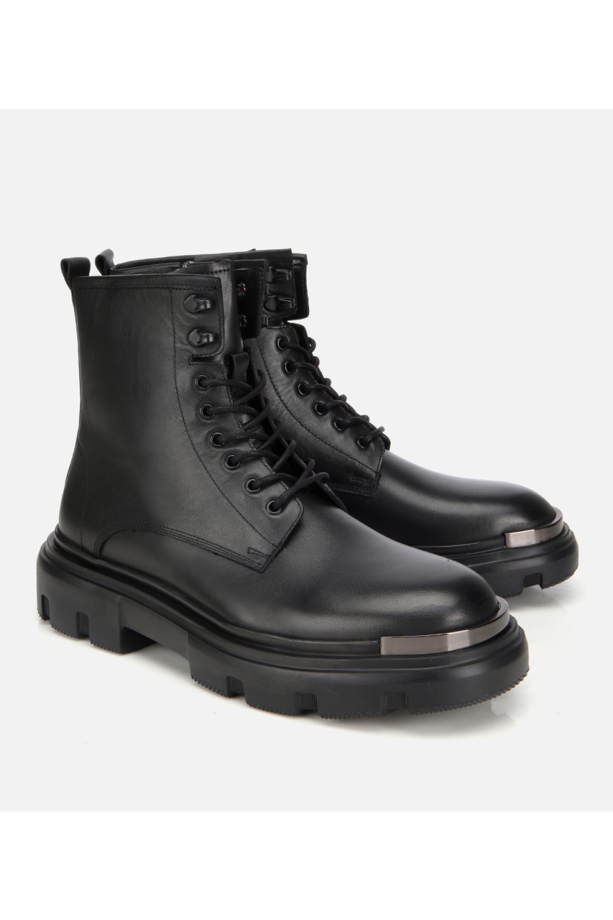 Hotiç Hotiç Erkek Deri Siyah Metal Detaylı Casual Bot | Flo Siyah - 3. görsel