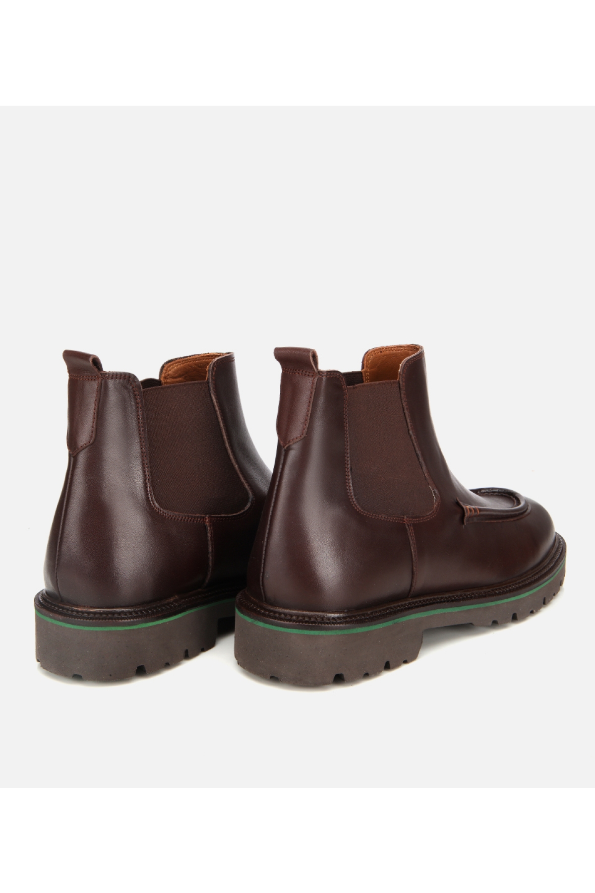Erkek Deri Kahverengi Dikiş Detaylı Chelsea Bot - Görsel 4