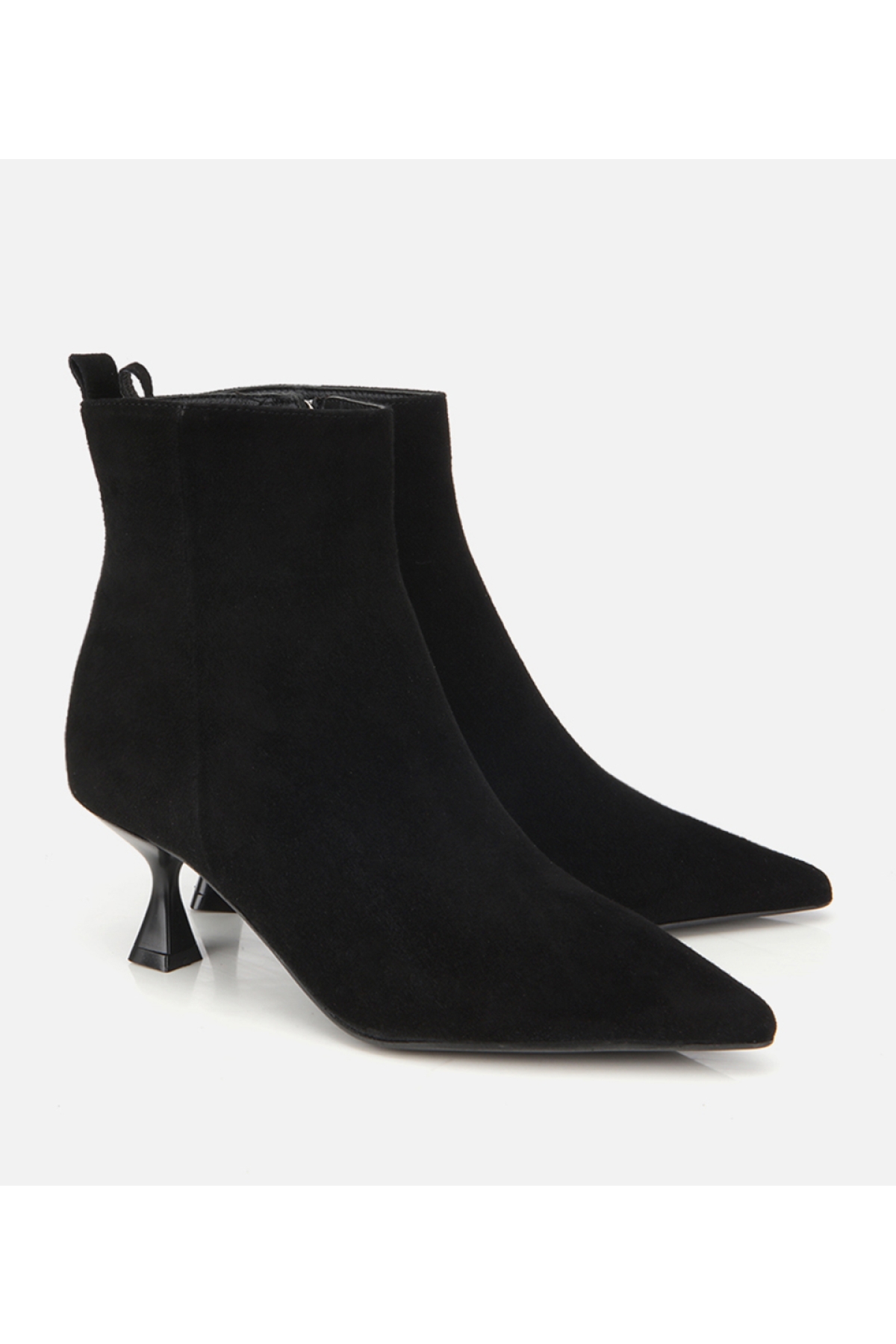 Hotiç Hotiç Kadın Süet Deri Siyah Topuk Detaylı Bilekte Kısa Topuklu Bot | Flo Siyah - 3. görsel