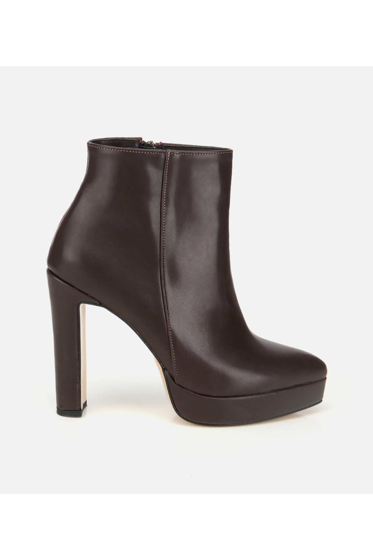 Kadın Kahverengi Yüksek Topuklu Platform Topuklu Bot - Görsel 2