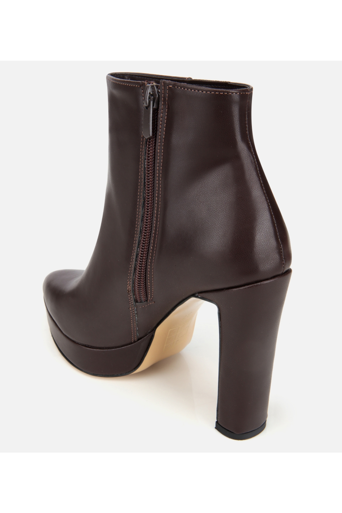 Kadın Kahverengi Yüksek Topuklu Platform Topuklu Bot - Görsel 7