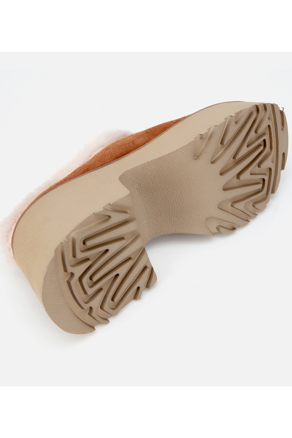 Hotiç Hotiç Kadın Süet Deri Taba Kürk Detaylı Kalın Tabanlı Terlik Sandalet & Terlik | Flo Taba - 8. görsel