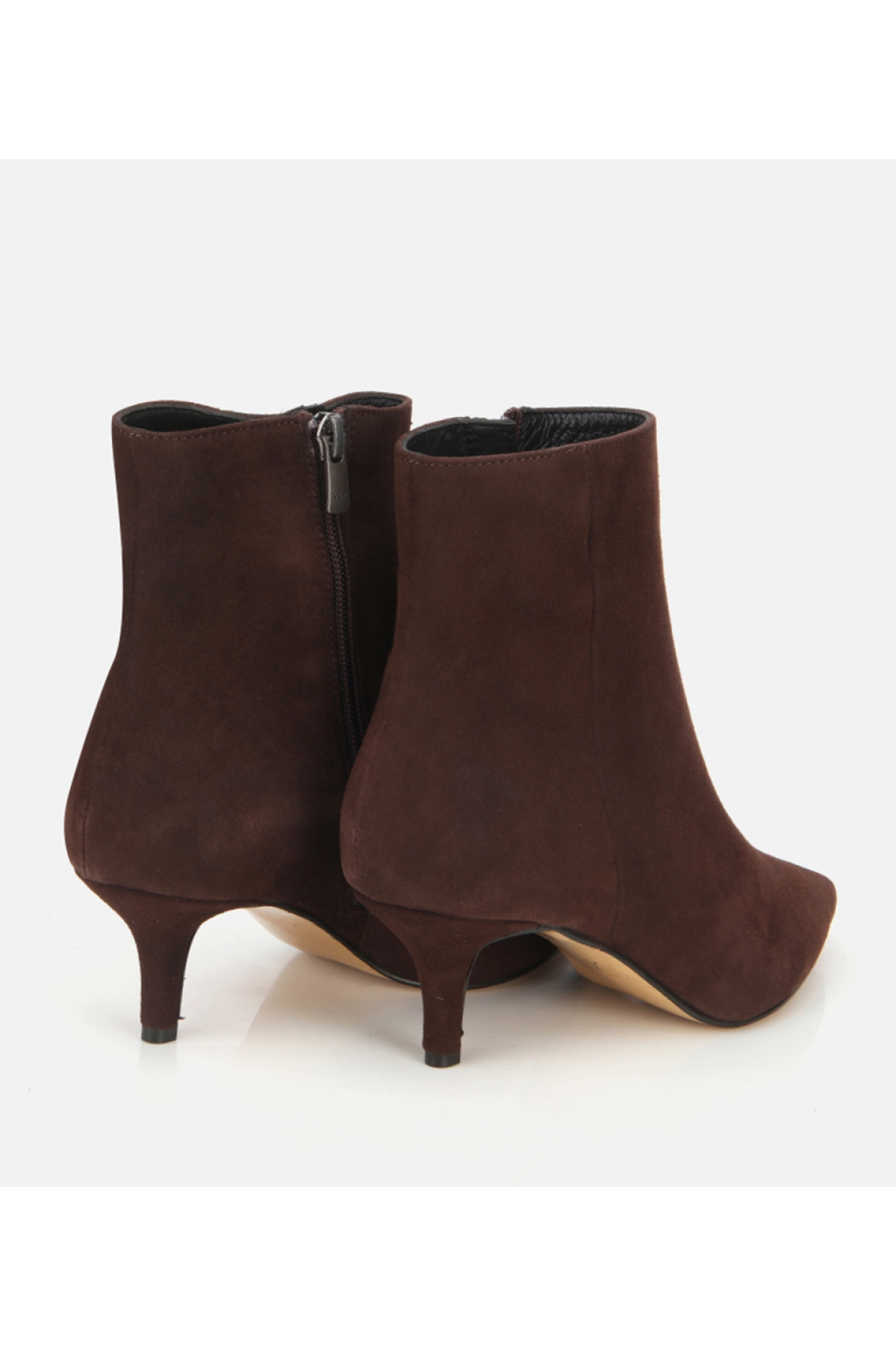 Hotiç Hotiç Kadın Süet Deri Kahverengi Sivri Burunlu Bilekte Topuklu Bot | Flo Kahverengi - 5. görsel