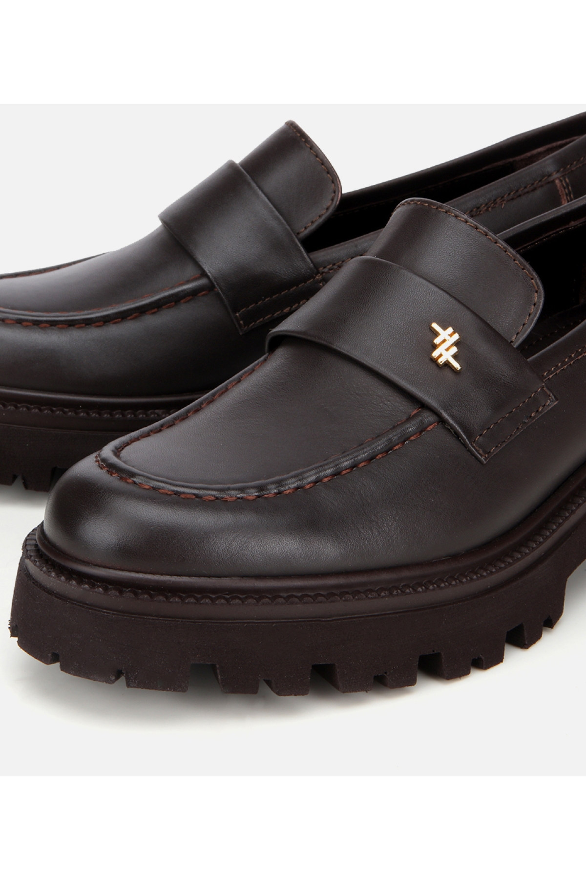 Hotiç Hotiç Kadın Deri Kahverengi Kalın Tabanlı Klasik Loafer Casual Ayakkabı | Flo Kahverengi - 4. görsel