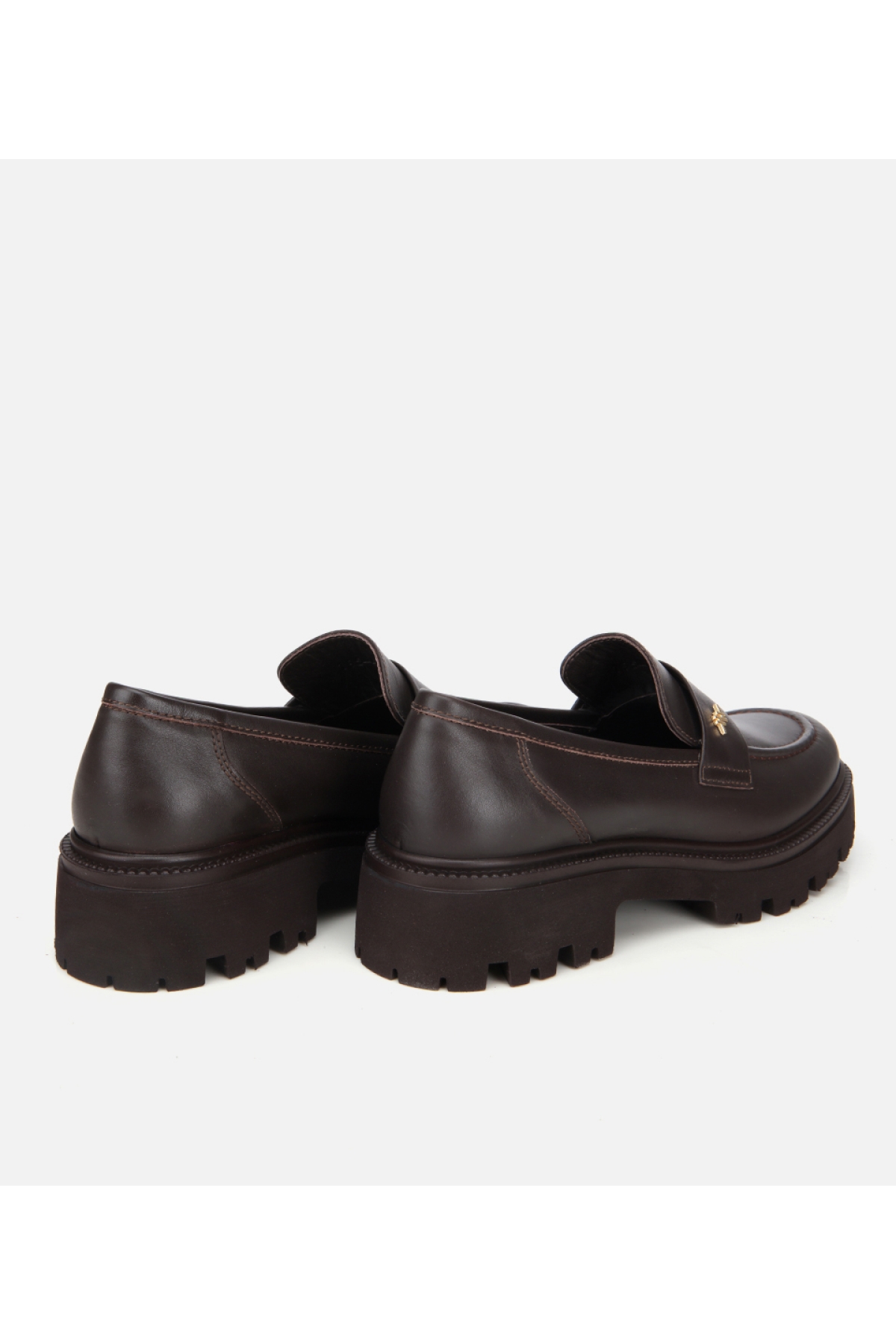 Hotiç Hotiç Kadın Deri Kahverengi Kalın Tabanlı Klasik Loafer Casual Ayakkabı | Flo Kahverengi - 5. görsel