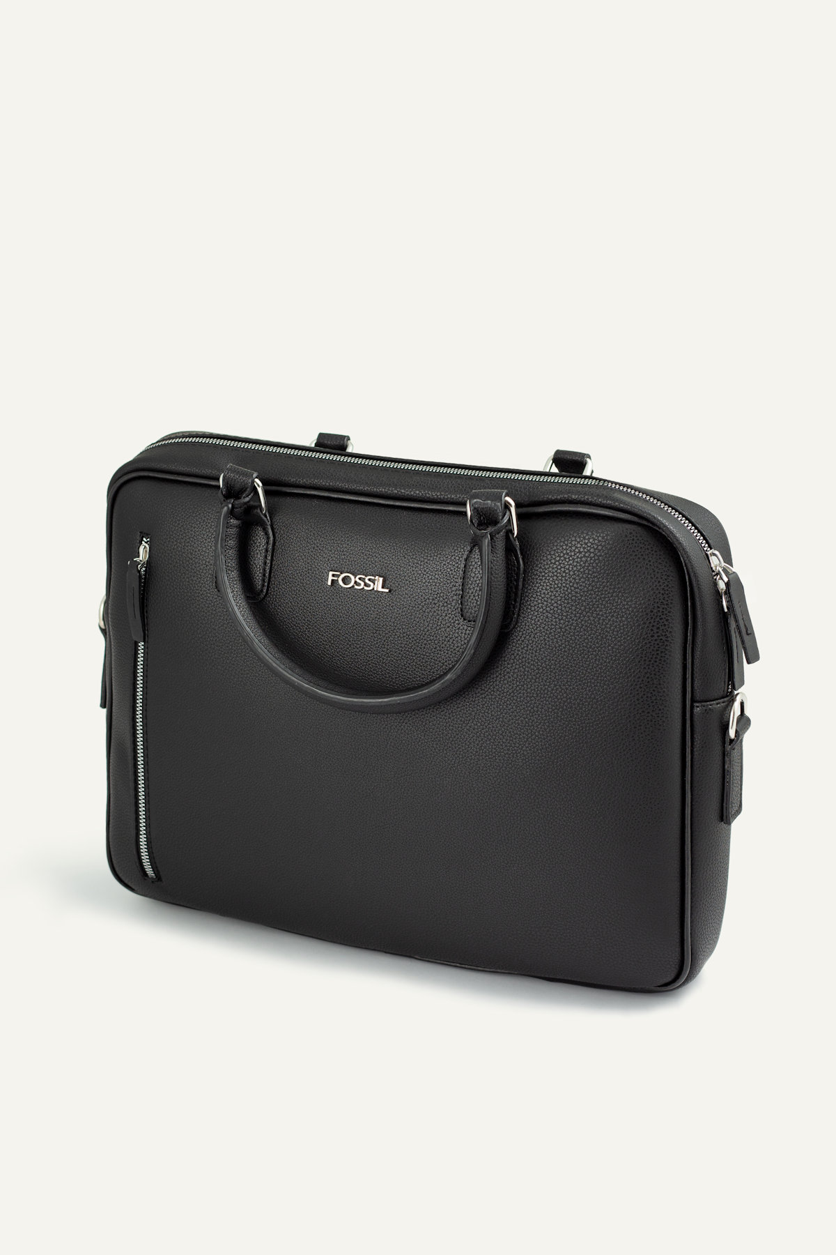 Fossil 2036 Vegan Deri laptop çantası evrak çantası unisex şık tasarım SİYAH — 2