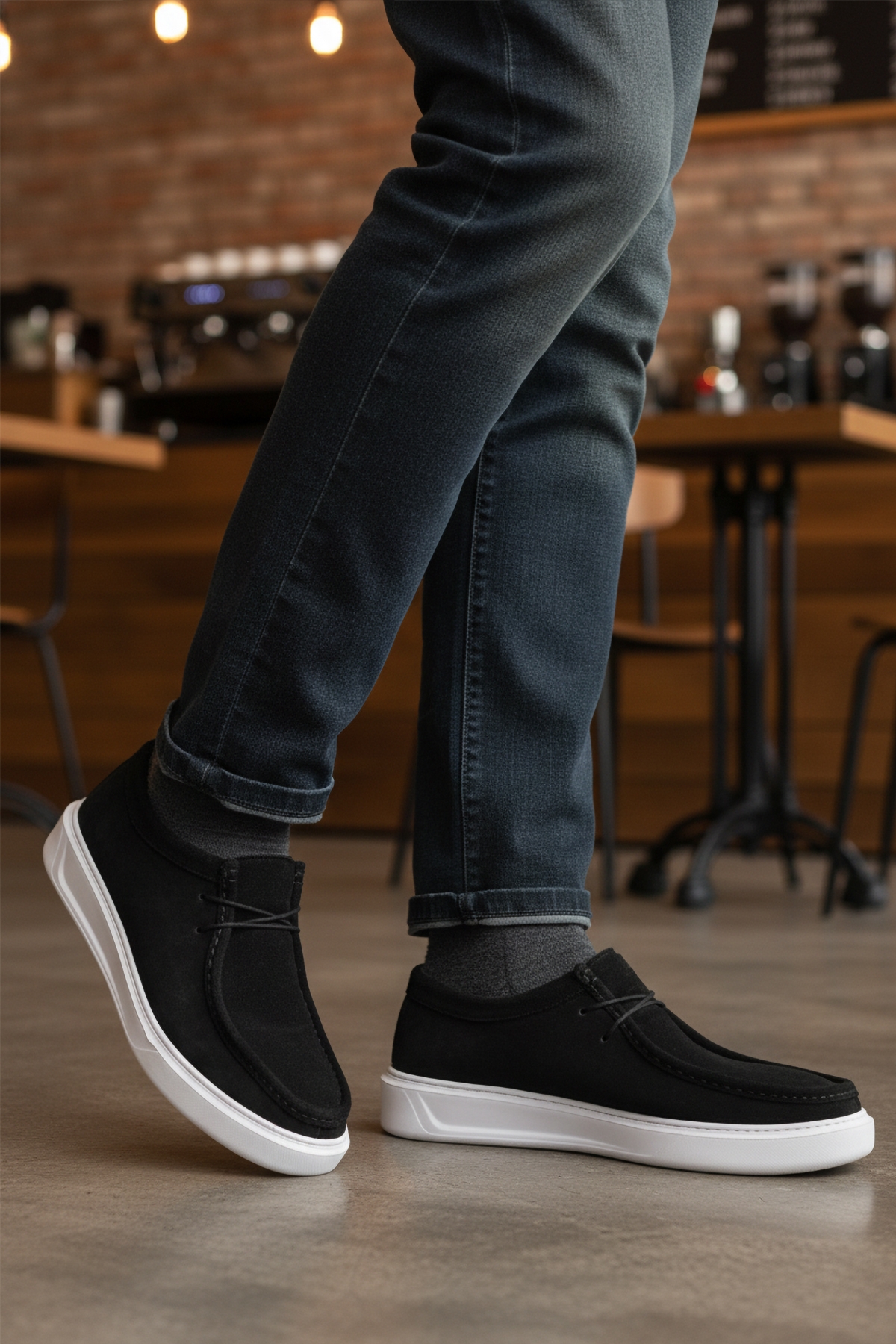 Ayakmod Ayakmod Siyah Nubuk Jel Taban Anatomik Erkek Casual Ayakkabı 1614 M | Flo Siyah - 4. görsel