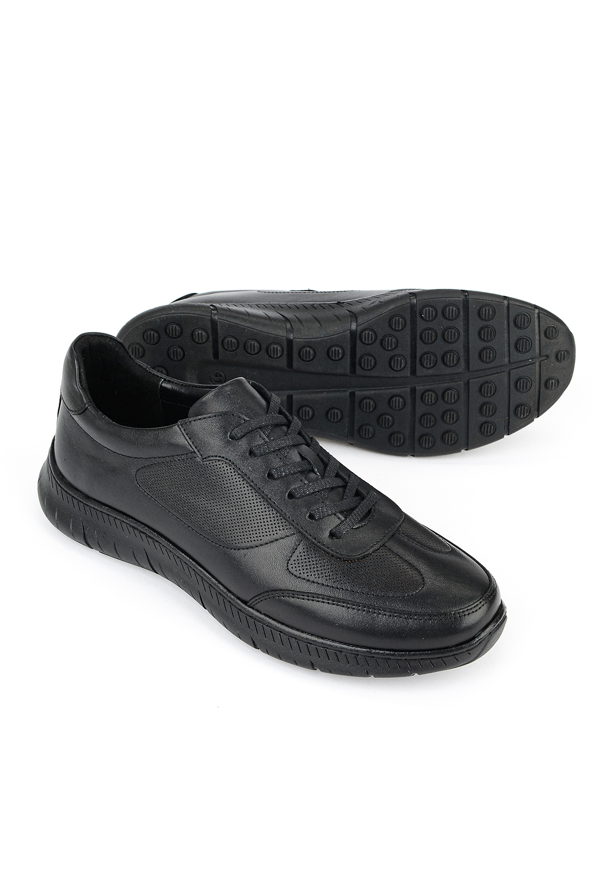 Ziya Ziya Erkek Hakiki Deri Sneaker 153423Z92 Siyah | Flo Siyah - 5. görsel