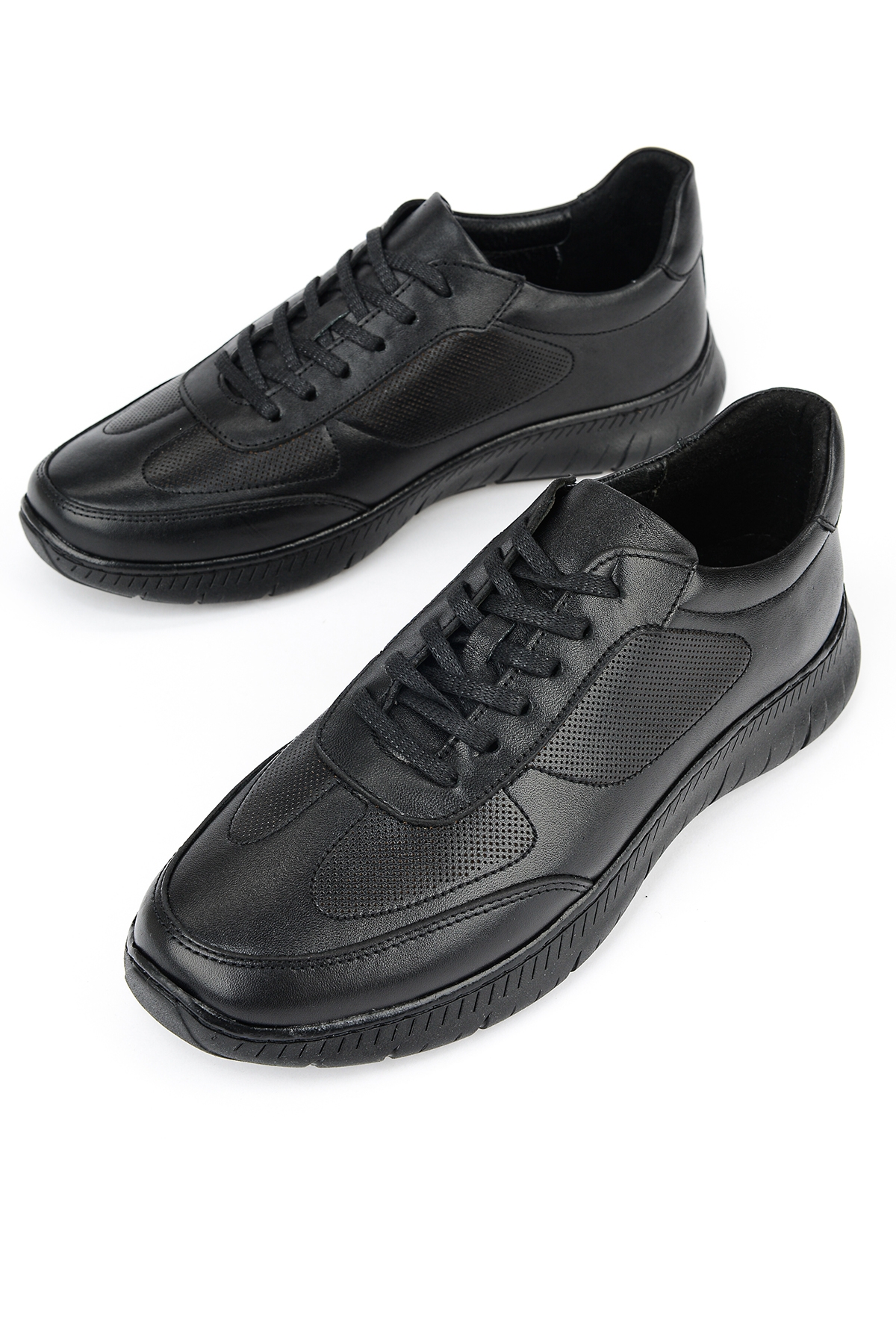 Ziya Ziya Erkek Hakiki Deri Sneaker 153423Z92 Siyah | Flo Siyah - 6. görsel