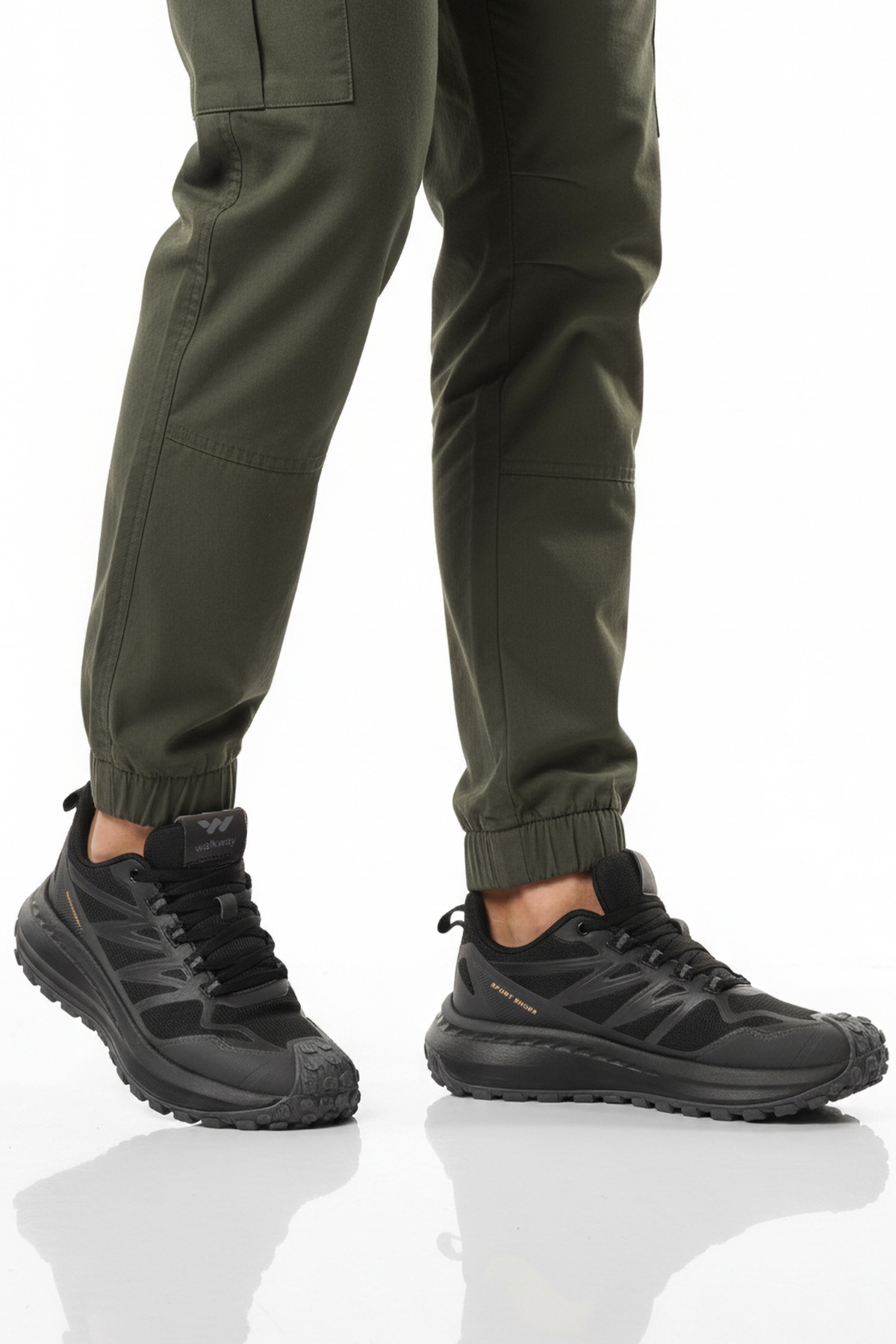 Walkway Walkway Siyah Kaymaz Bağcıklı Esnek Erkek Spor Ayakkabı Osiria 2035 M Sneaker | Flo Siyah - 2. görsel