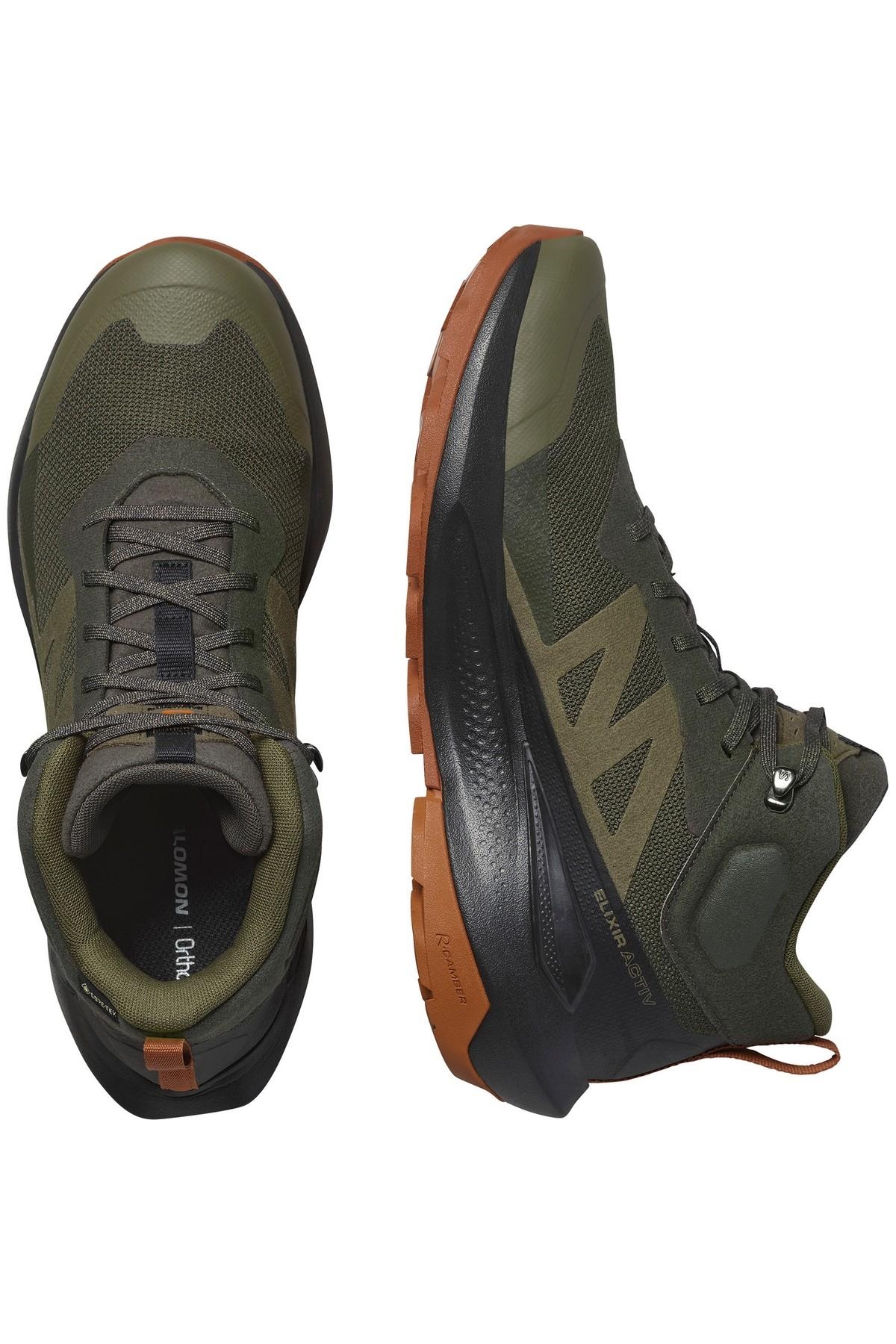 Salomon Salomon Yeşil L47560300 Elixir Activ Mid Gtx Erkek Outdoor Ayakkabısı | Flo Yeşil - 5. görsel