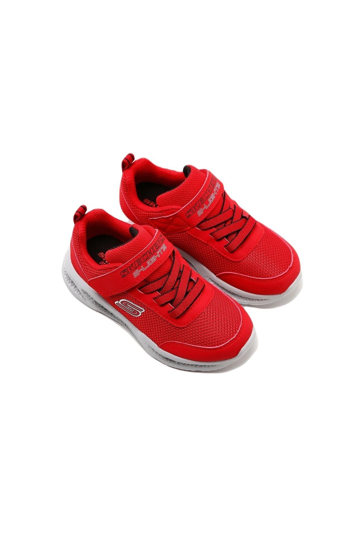 Skechers Skechers Kirmizi 401675N RDBK Meteor-Lights - Krendox Erkek Çocuk Spor Ayakkabı Casual Ayakkabı | Flo Kirmizi - 8. görsel