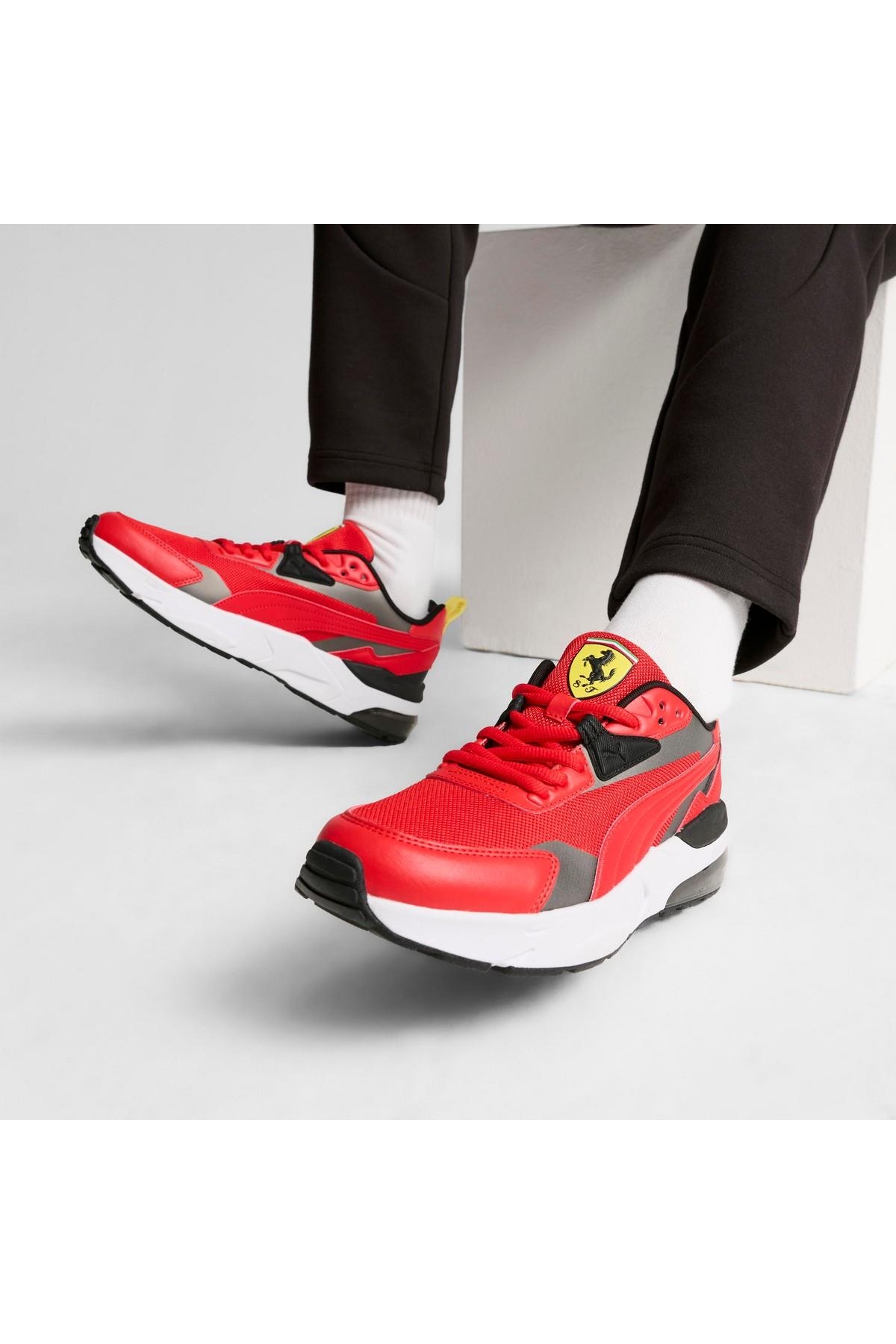 Puma Puma Kirmizi 30829604 Ferrari Vis2K Erkek Günlük Spor Ayakkabı Sneaker | Flo Kirmizi - 8. görsel