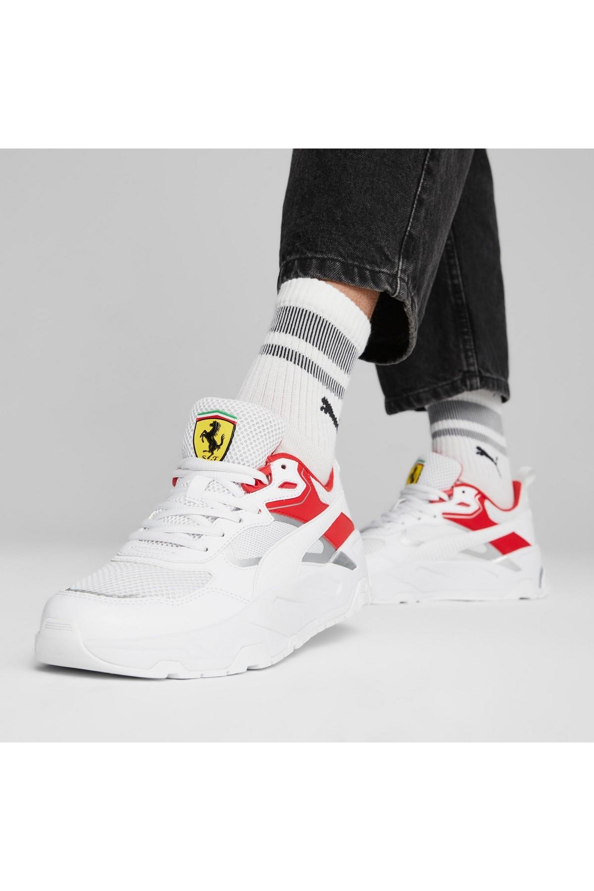 Puma Puma Beyaz 30795002 Ferrari Trinity Erkek Günlük Spor Ayakkabı Sneaker | Flo Beyaz - 8. görsel