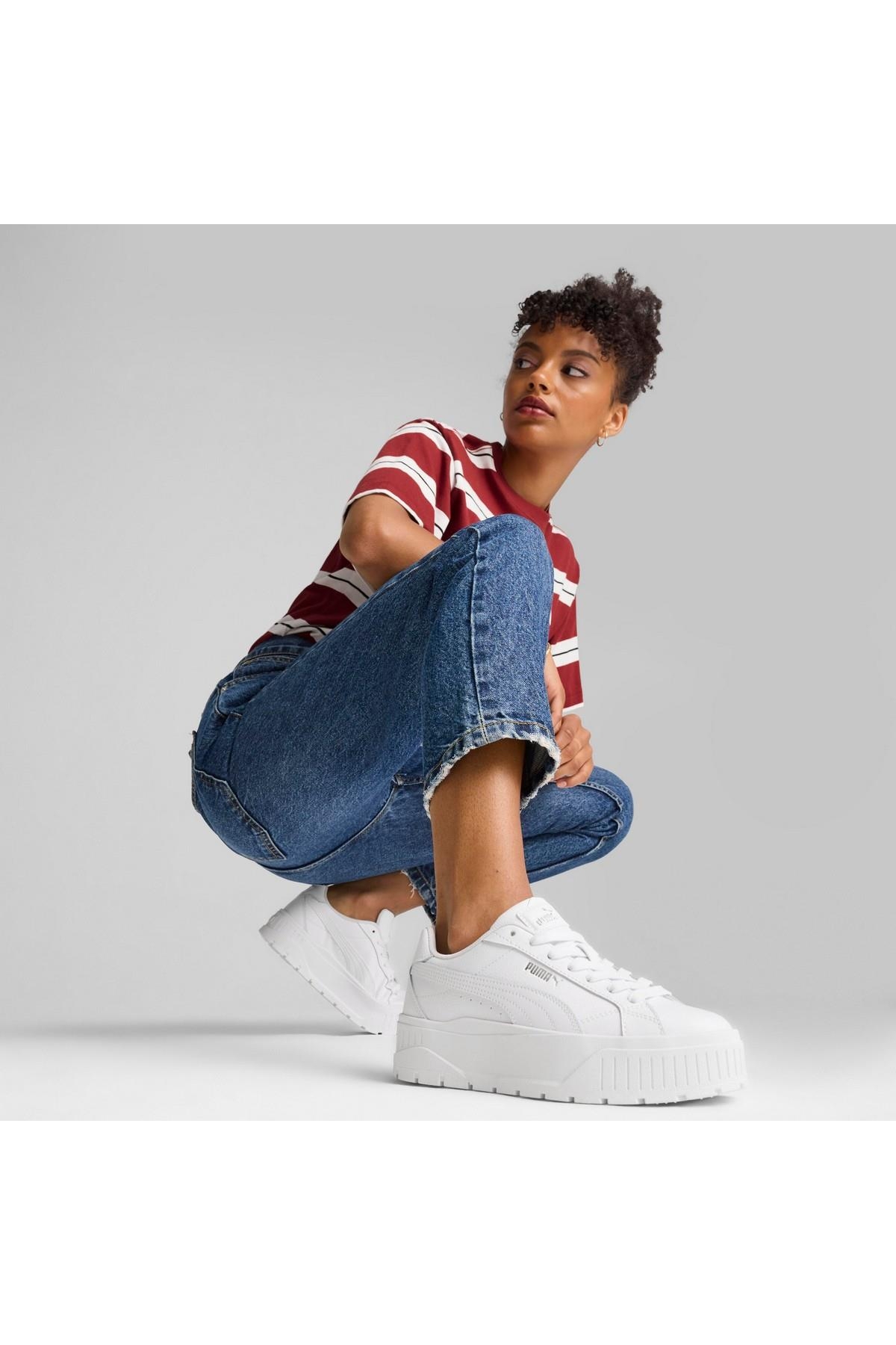 Puma Puma Beyaz 39745602 Karmen II L Kadın Günlük Spor Ayakkabı Sneaker | Flo Beyaz - 9. görsel