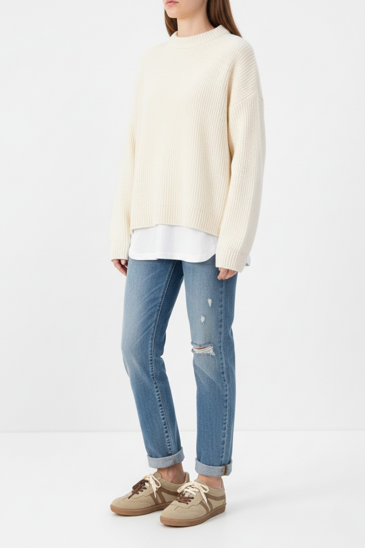 Muggo Muggo Bej HUXLEY Çift Bağcıklı Günlük Kadın Sneaker Spor Ayakkabı | Flo Bej - 4. görsel