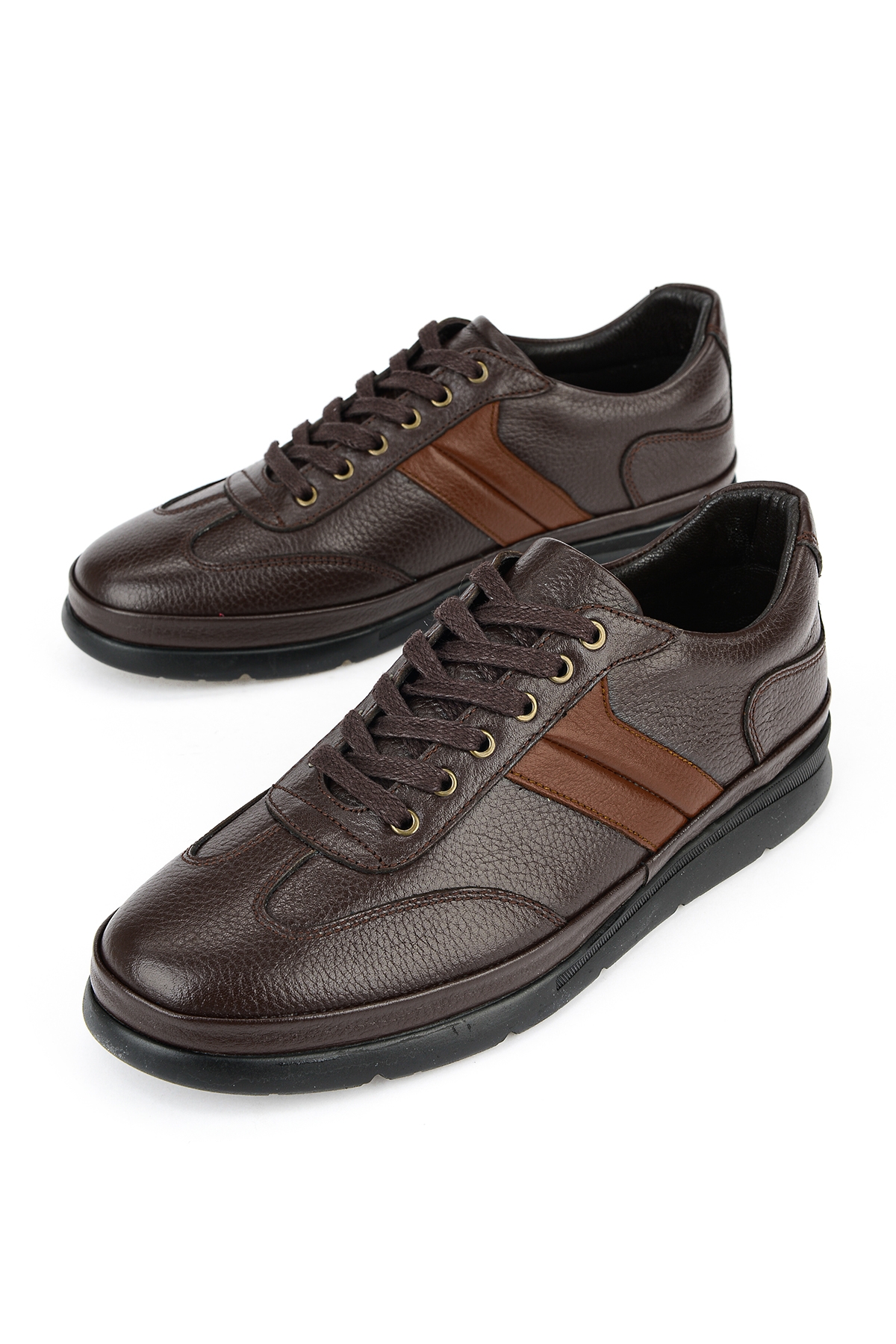 Ziya Ziya Kahverengi Erkek Hakiki Deri Sneaker 1611002Z650 Kahve | Flo Kahverengi - 6. görsel