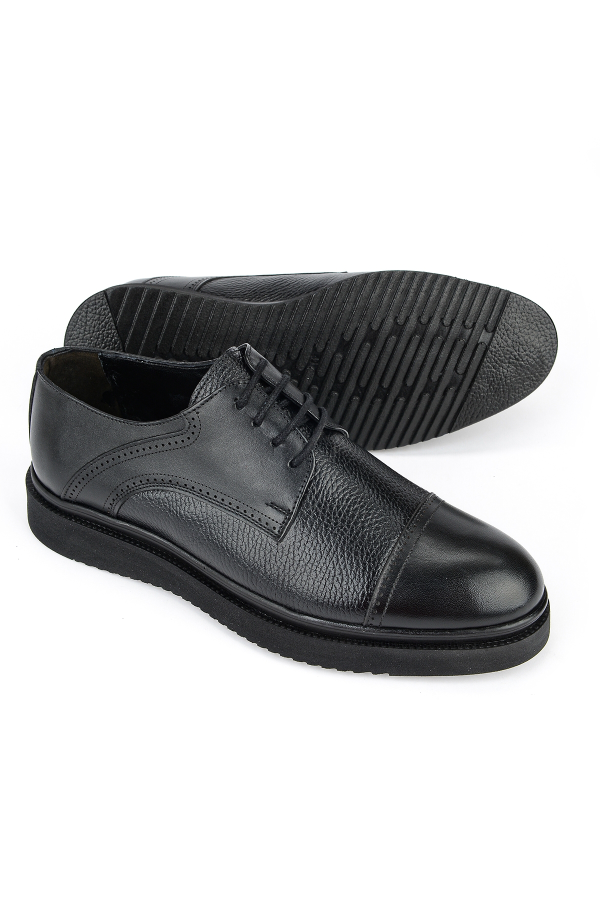 Ziya Ziya Erkek Hakiki Deri Klasik Ayakkabı 15348Z807 Siyah | Flo Siyah - 5. görsel