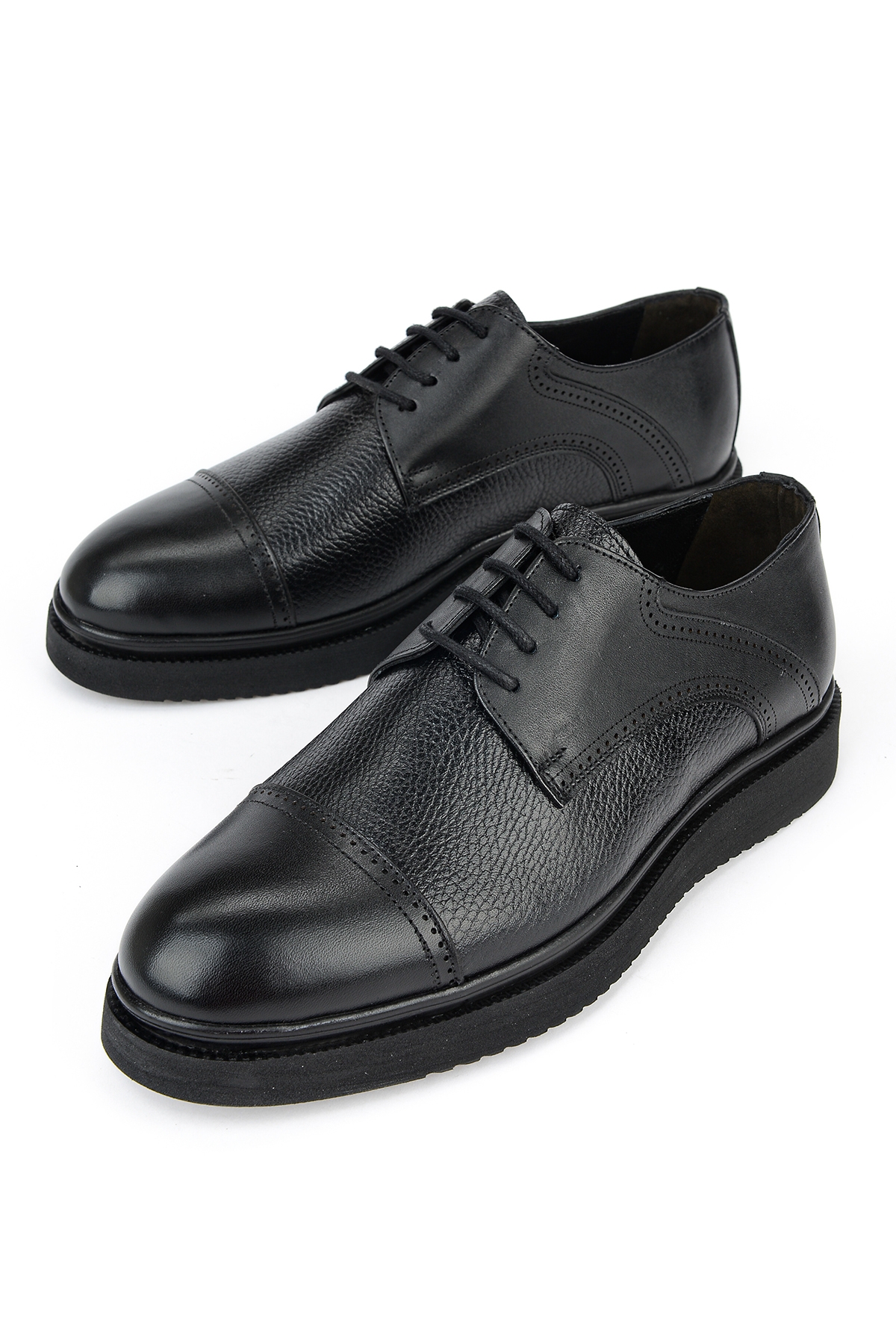 Ziya Ziya Erkek Hakiki Deri Klasik Ayakkabı 15348Z807 Siyah | Flo Siyah - 6. görsel