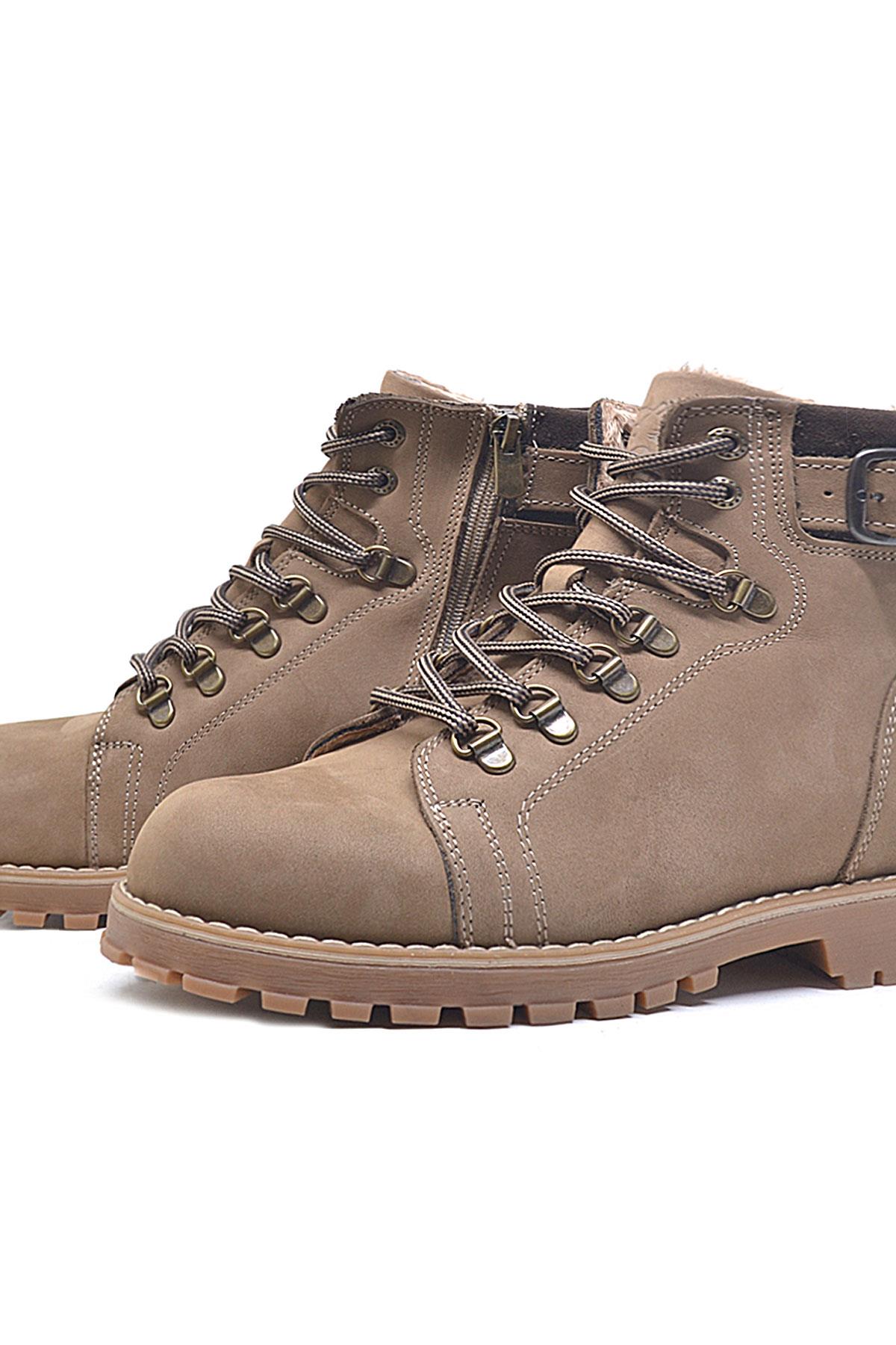 Rakerplus Rakerplus Griffon Hakiki Deri Vizon Fermuarlı Çocuk Bot Flo'da! Vizon - 6. görsel