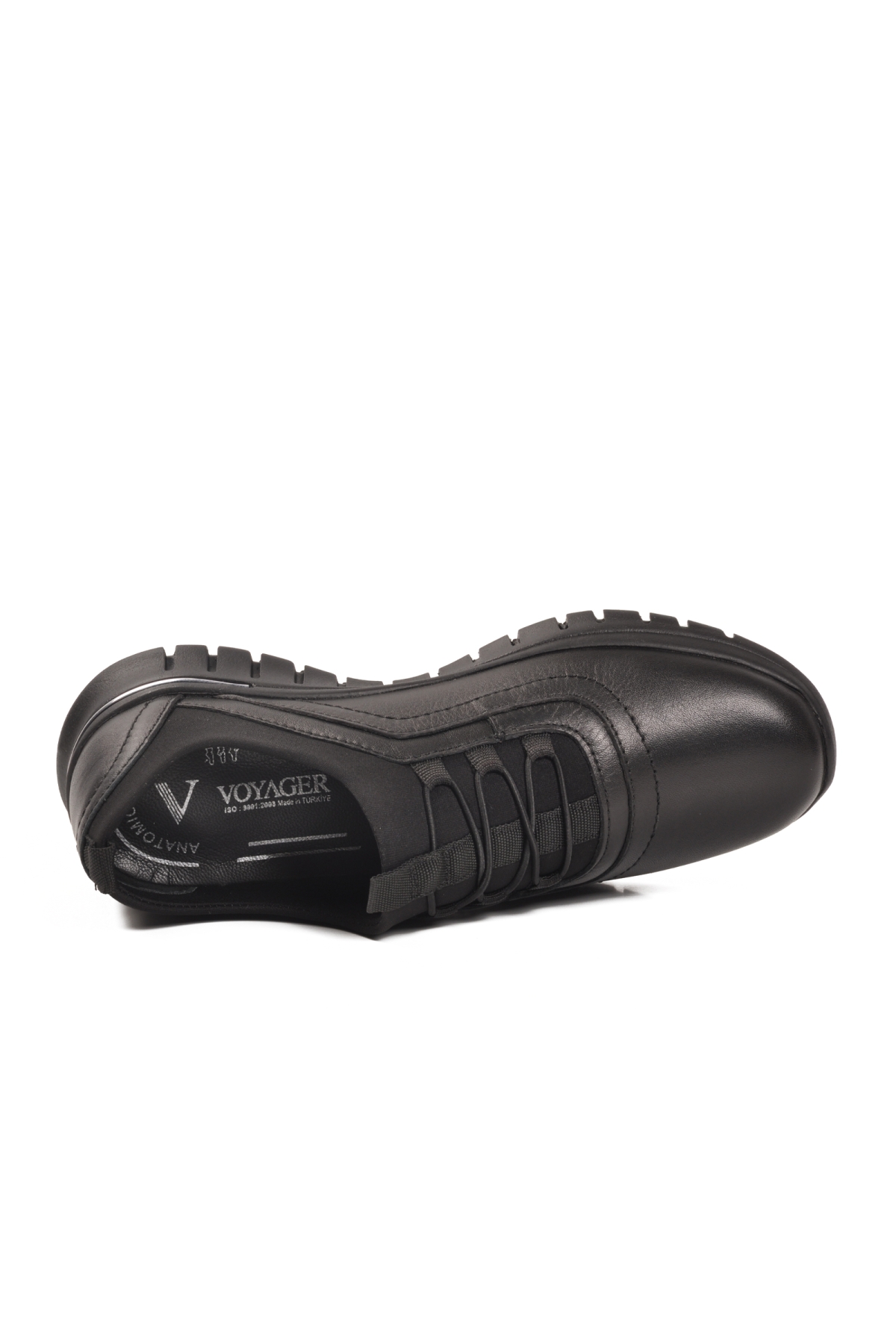 Voyager Voyager Z217 Anatomik Hakiki Deri Siyah Kadın Günlük Ayakkabı Casual Ayakkabı | Flo Siyah - 5. görsel