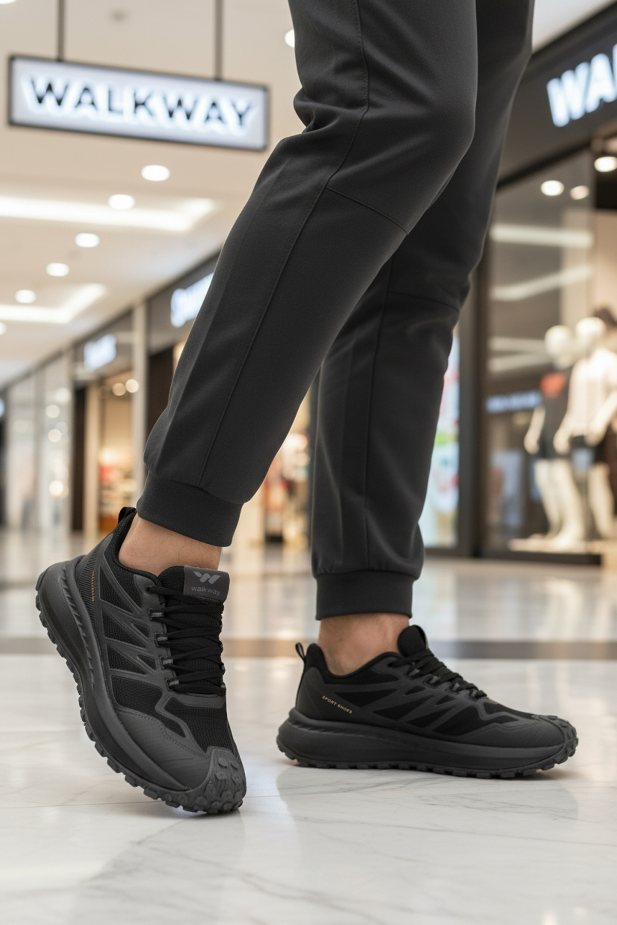 Walkway Walkway Osiria 2035 Siyah Erkek Spor Ayakkabı Sneaker | Flo Siyah - 2. görsel