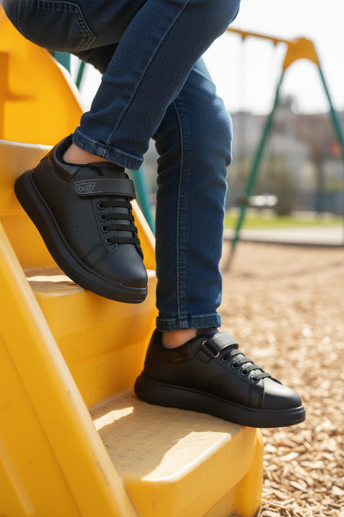 Walkway Walkway 150 F Cırtlı Siyah Unisex Çocuk Spor Ayakkabı Sneaker | Flo Siyah - 2. görsel