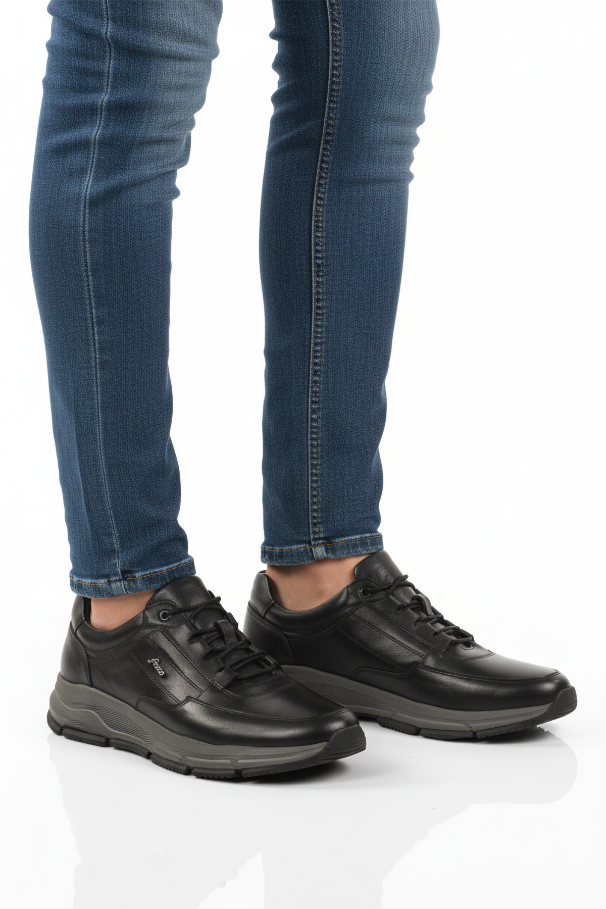 Fosco Fosco 3146 Hakiki Deri Siyah Erkek Günlük Ayakkabı Casual Ayakkabı | Flo Siyah - 3. görsel