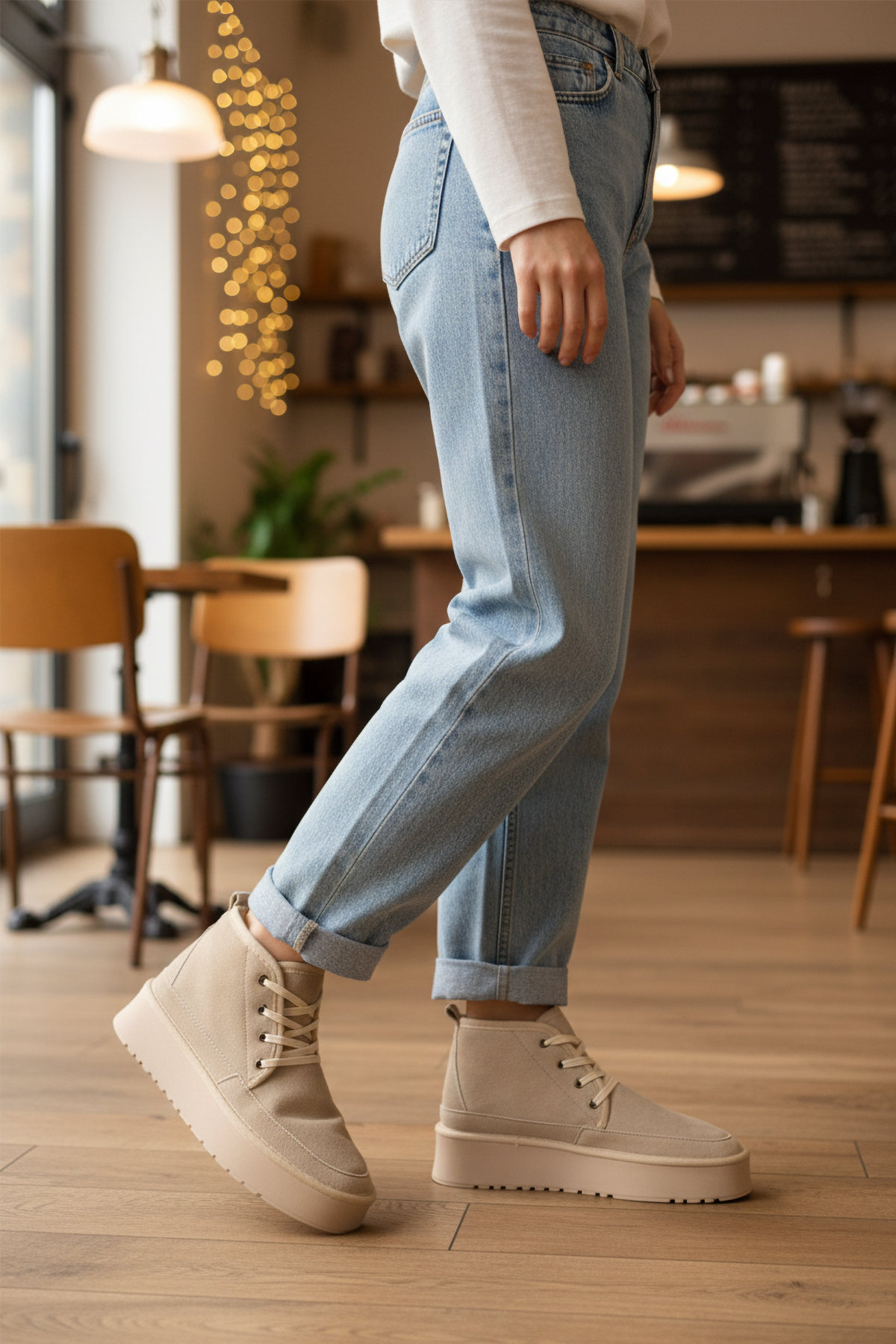 Walkway Walkway U-15 İçi Kürklü Soğuğa Dirençli Bej Kadın Bot | Flo Bej - 2. görsel