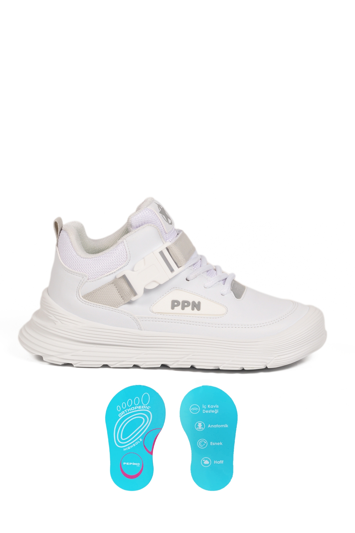 Pepino Pepino Beyaz Cırtlı Erkek Çocuk Hi Sneaker | Flo Beyaz - 2. görsel