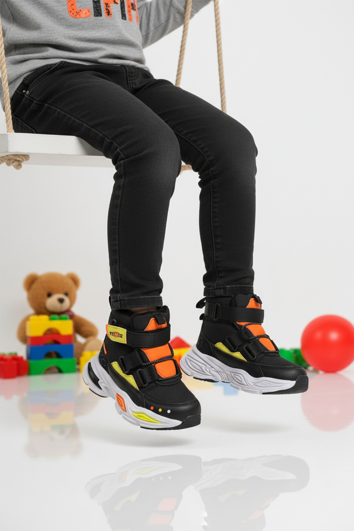 Pepino Pepino Siyah Cırtlı İçi Kürklü Erkek Çocuk Sneaker Bot | Flo Siyah - 2. görsel