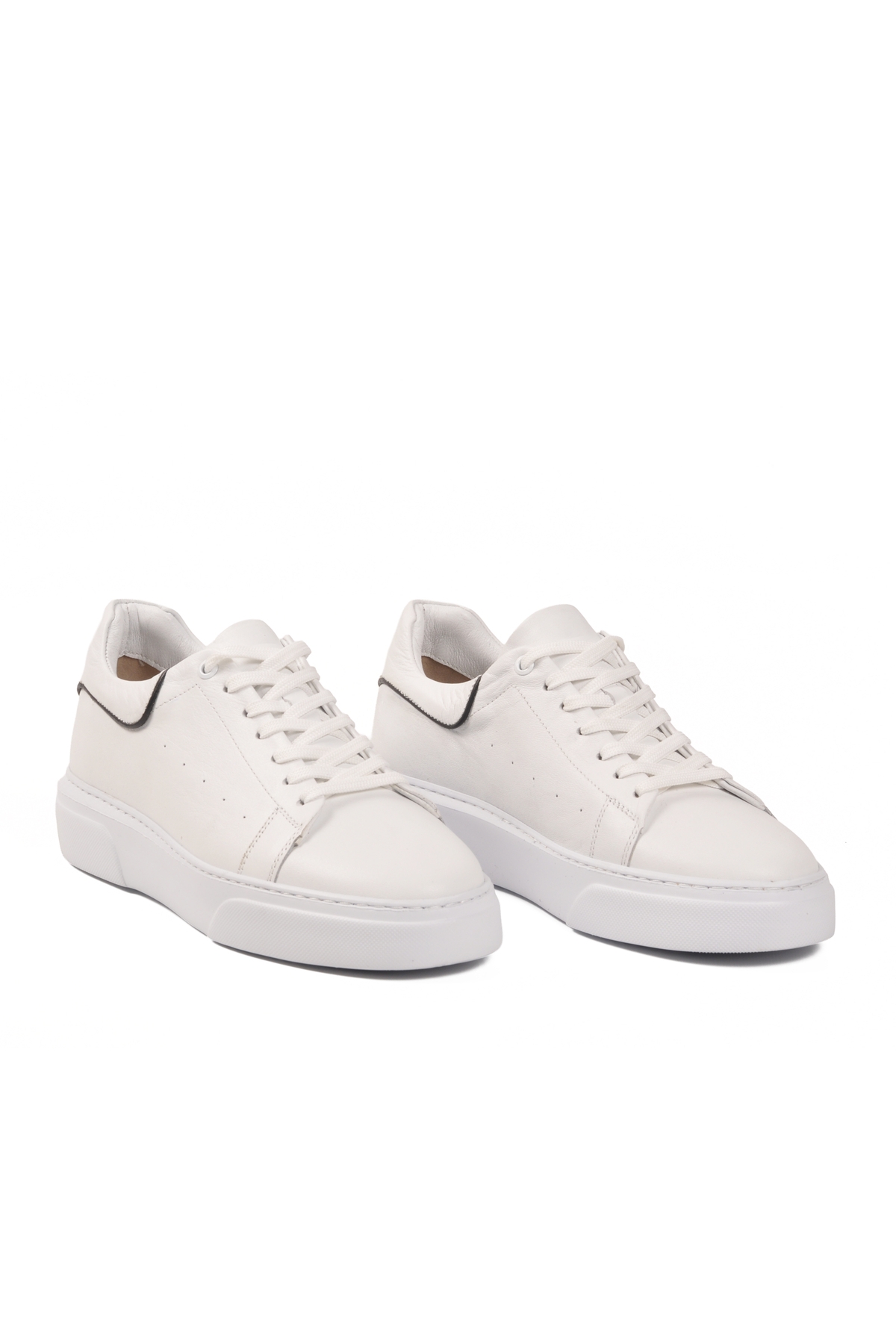Aspor Beyaz Hakiki Deri Erkek Casual Ayakkabı - Görsel 4
