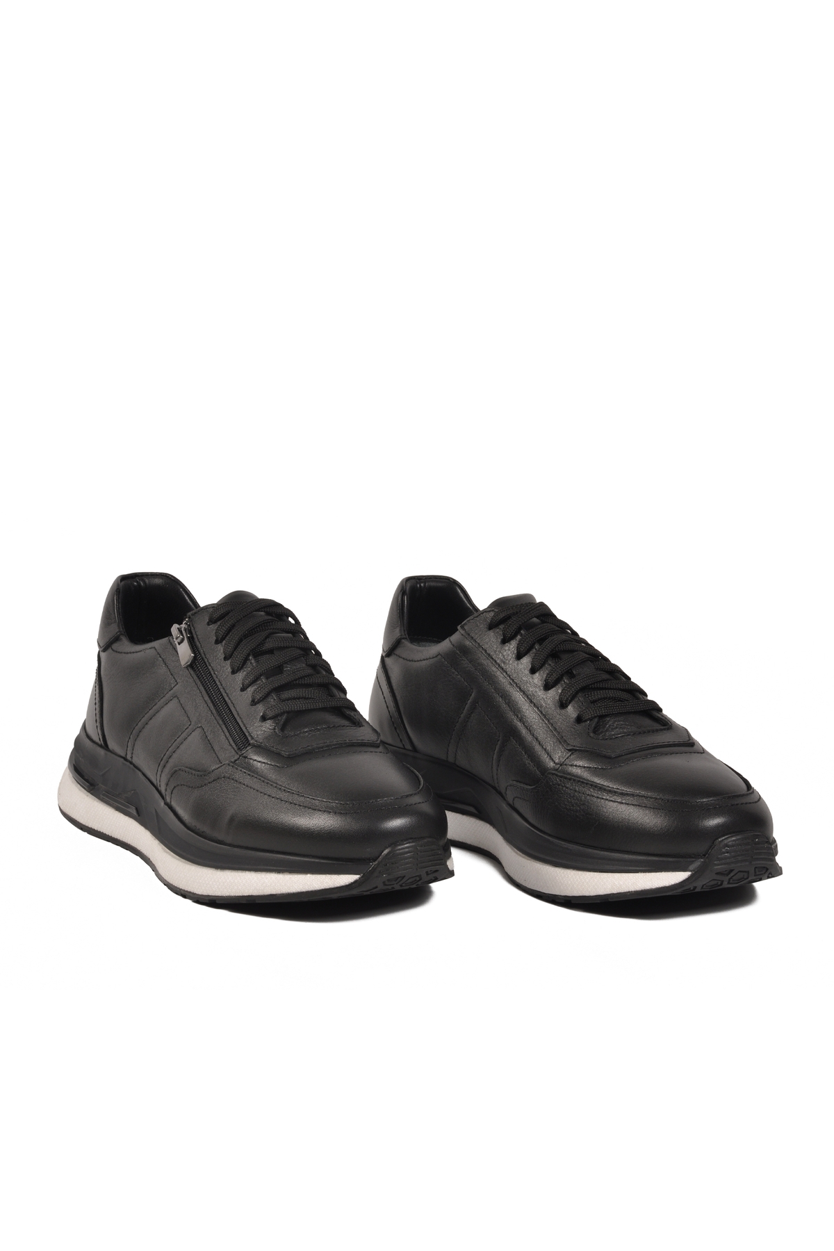 Aspor Siyah Hakiki Deri Erkek Casual Ayakkabı - Görsel 4
