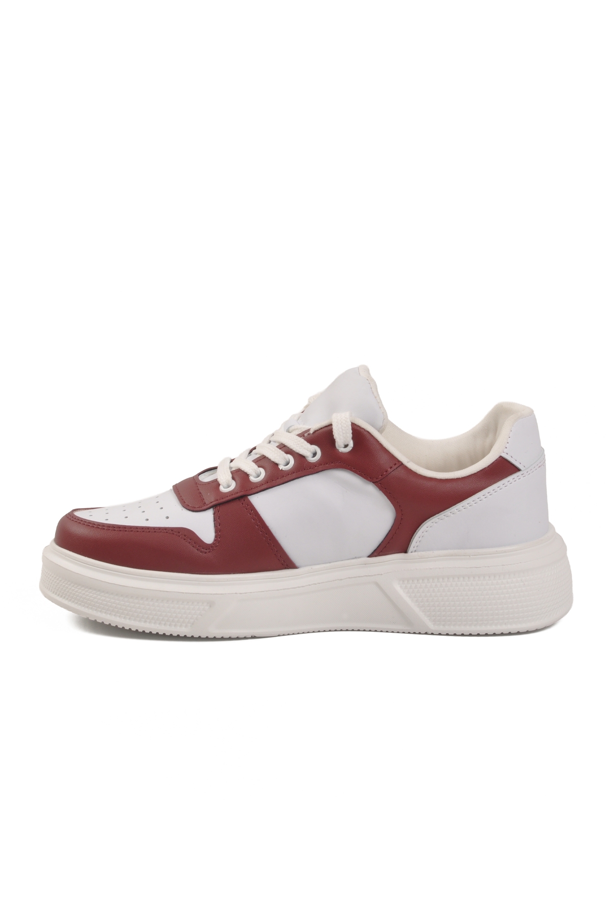 Aspor Beyaz Bordo Bağcıklı Unisex Sneaker - Görsel 5