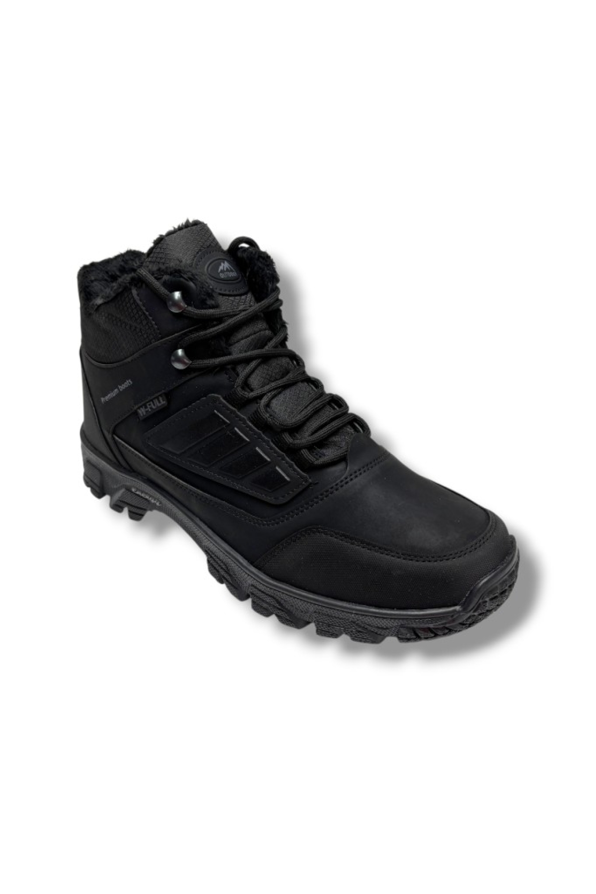 Wanderfull Wanderfull Siyah 3022-26 Deri Bağcıklı İçi Kürklü Outdoor Erkek Bot 45-47 Outdoor Ayakkabı | Flo Siyah - 2. görsel