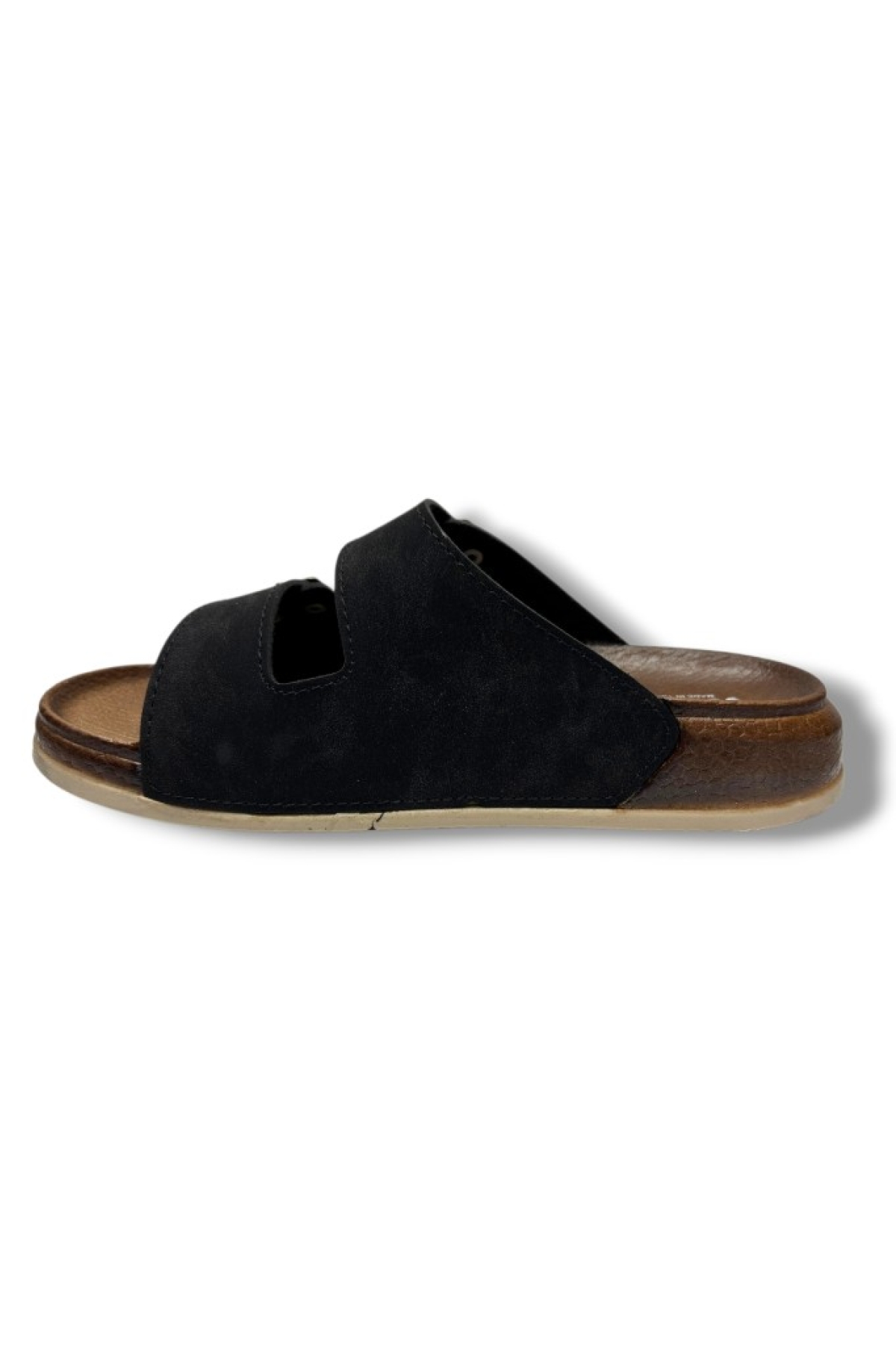 Witta Witta Siyah 55201-26 Deri Çift Bant Anatomik Terlik 36-40 Sandalet & Terlik | Flo Siyah - 4. görsel