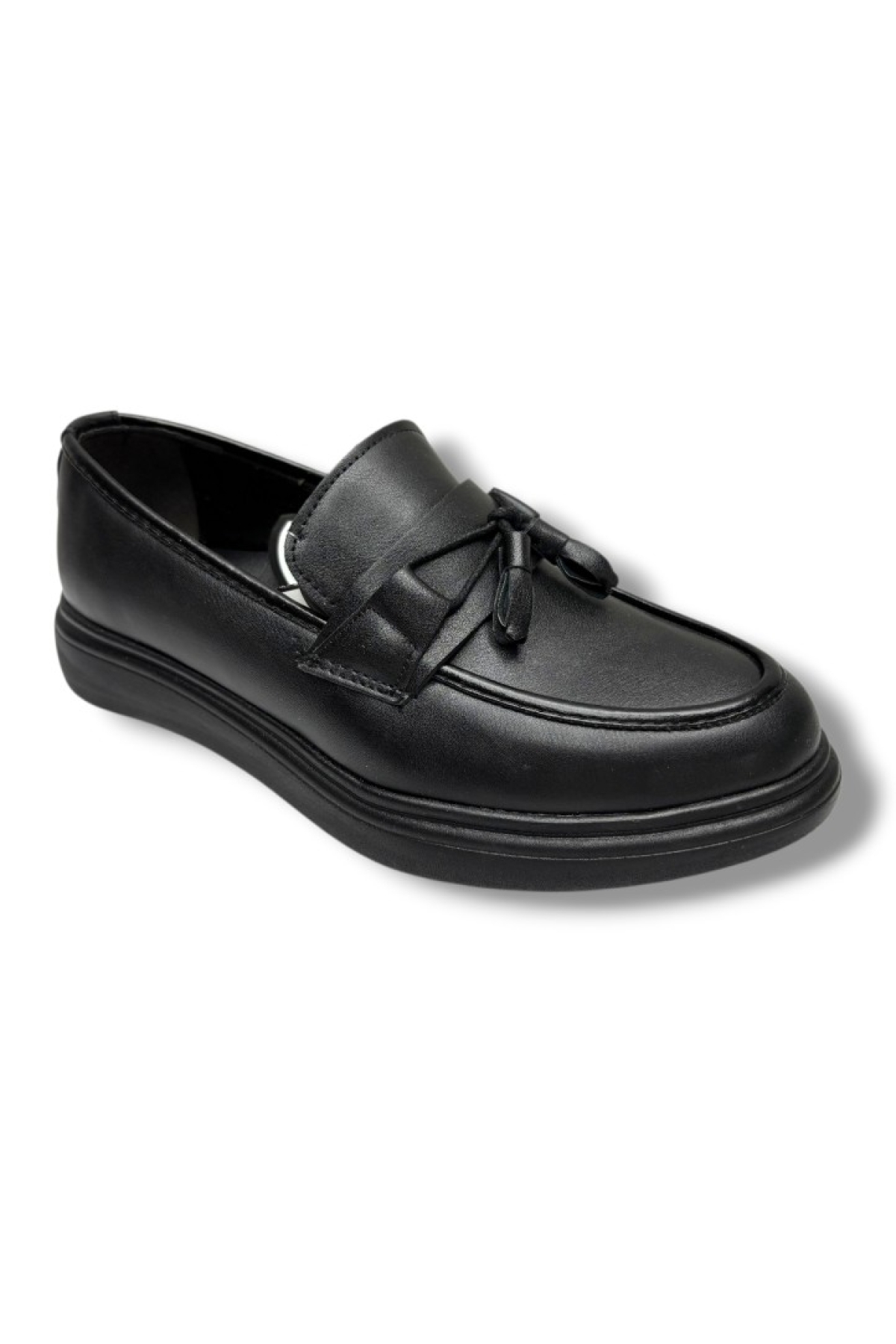 Rasgo Rasgo Siyah 4025-26 Cilt Deri Püsküllü Anatomik Erkek Çocuk Ayakkabı 37-40 Casual Ayakkabı | Flo Siyah - 2. görsel