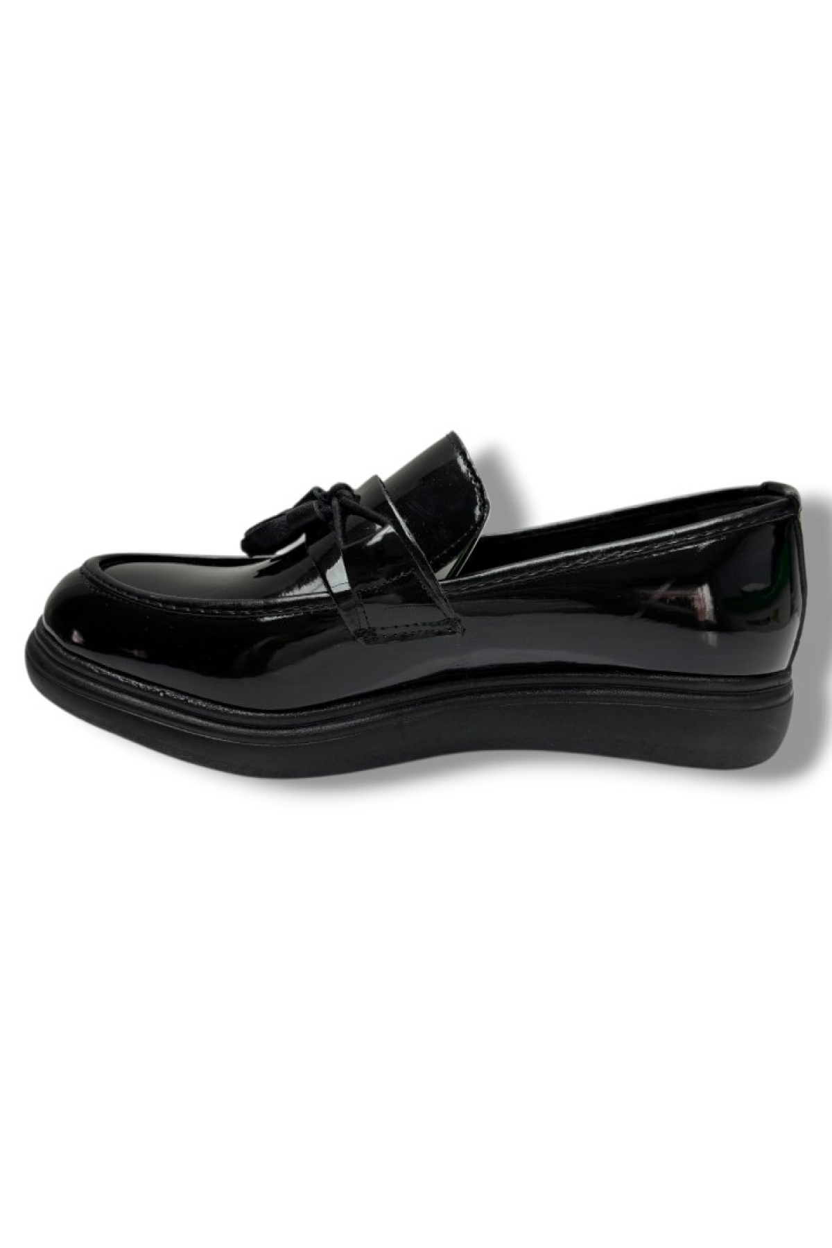 Rasgo Rasgo Siyah 4025-26 Rugan Deri Püsküllü Anatomik Erkek Çocuk Ayakkabı 37-40 Casual Ayakkabı | Flo Siyah - 4. görsel