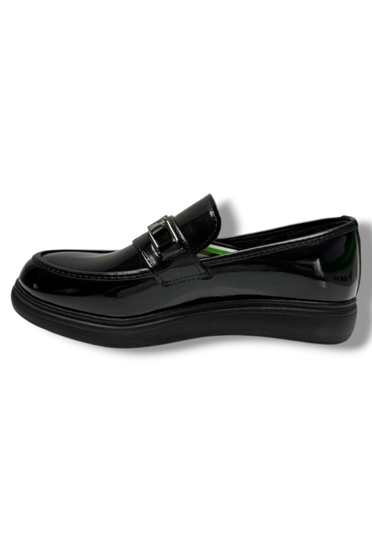 Rasgo Rasgo Siyah 5126-26 Rugan Deri Fiyonklu Tokalı Anatomik Erkek Çocuk Ayakkabı 37-40 Casual Ayakkabı | Flo Siyah - 4. görsel