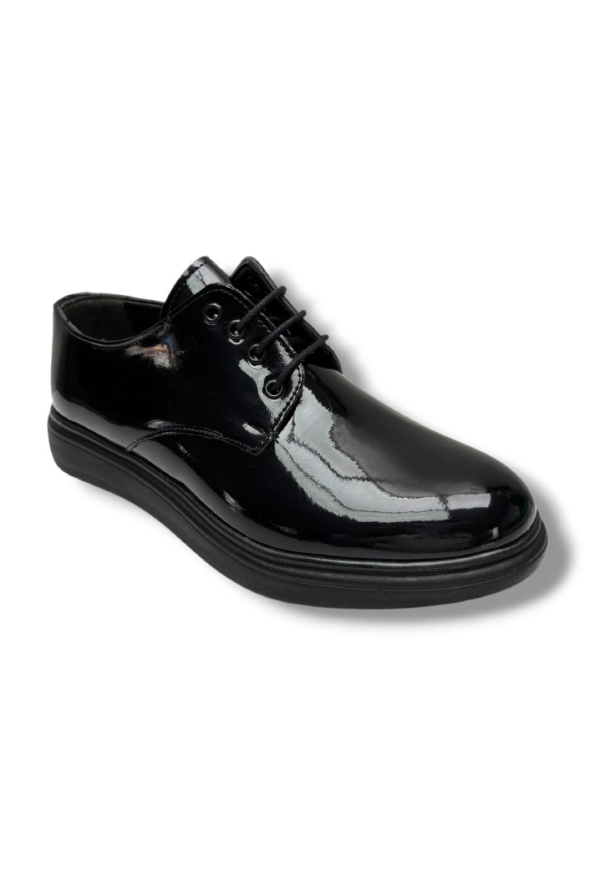 Rasgo Rasgo Siyah 4035-26 Rugan Deri Anatomik Bağcıklı Erkek Çocuk Ayakkabı 37-40 Casual Ayakkabı | Flo Siyah - 2. görsel
