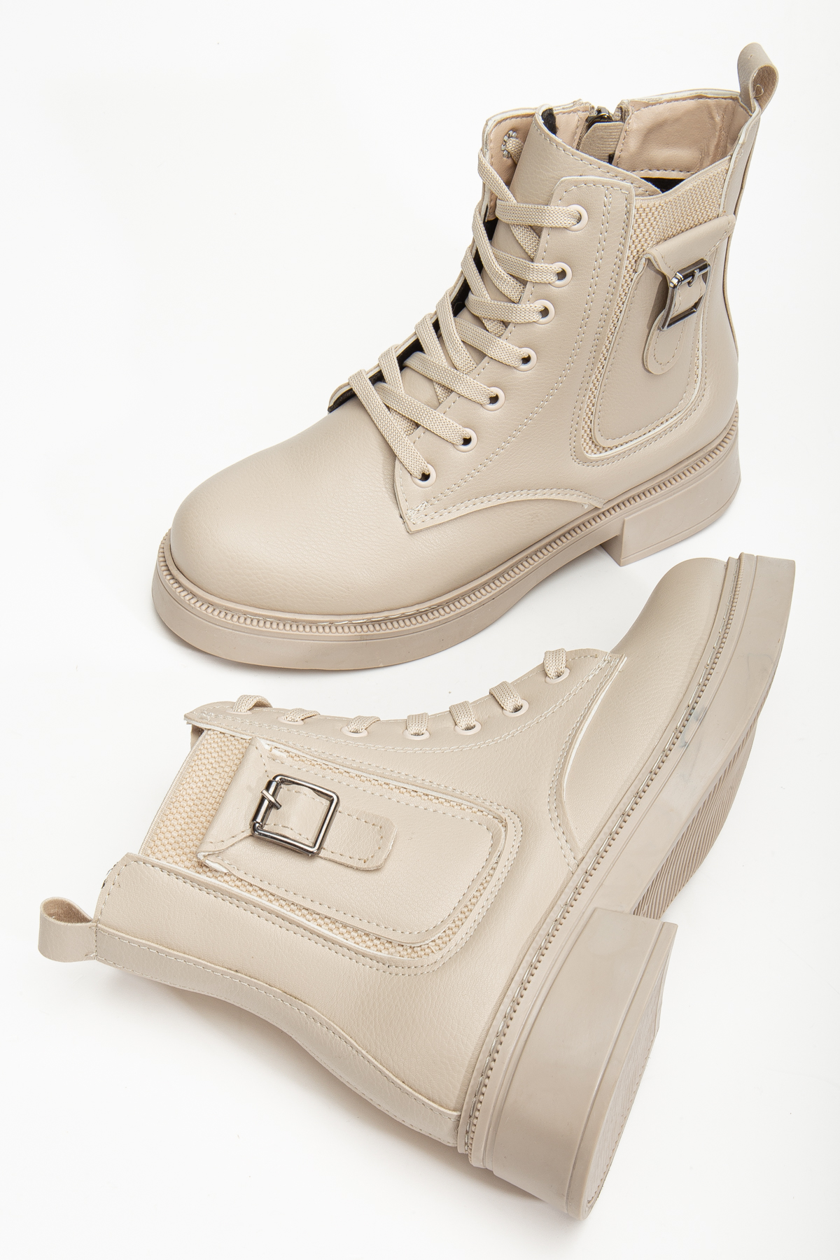 Daxtors Daxtors Bej D1780 Soğuk Geçirmez Kışlık Kadın Bot &amp; Bootie | Flo Bej - 3. görsel